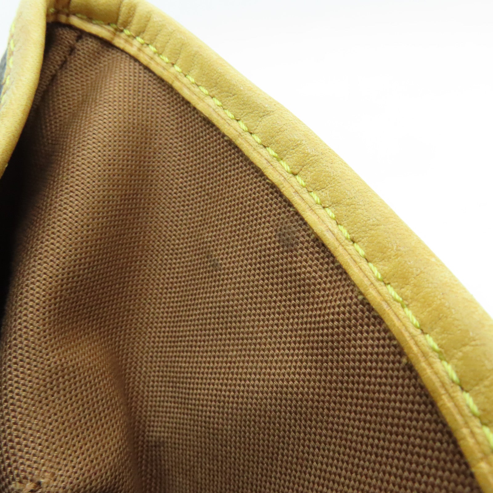 LOUIS VUITTON Monogram Batignolles Gold Buckle Handle Bag Brown