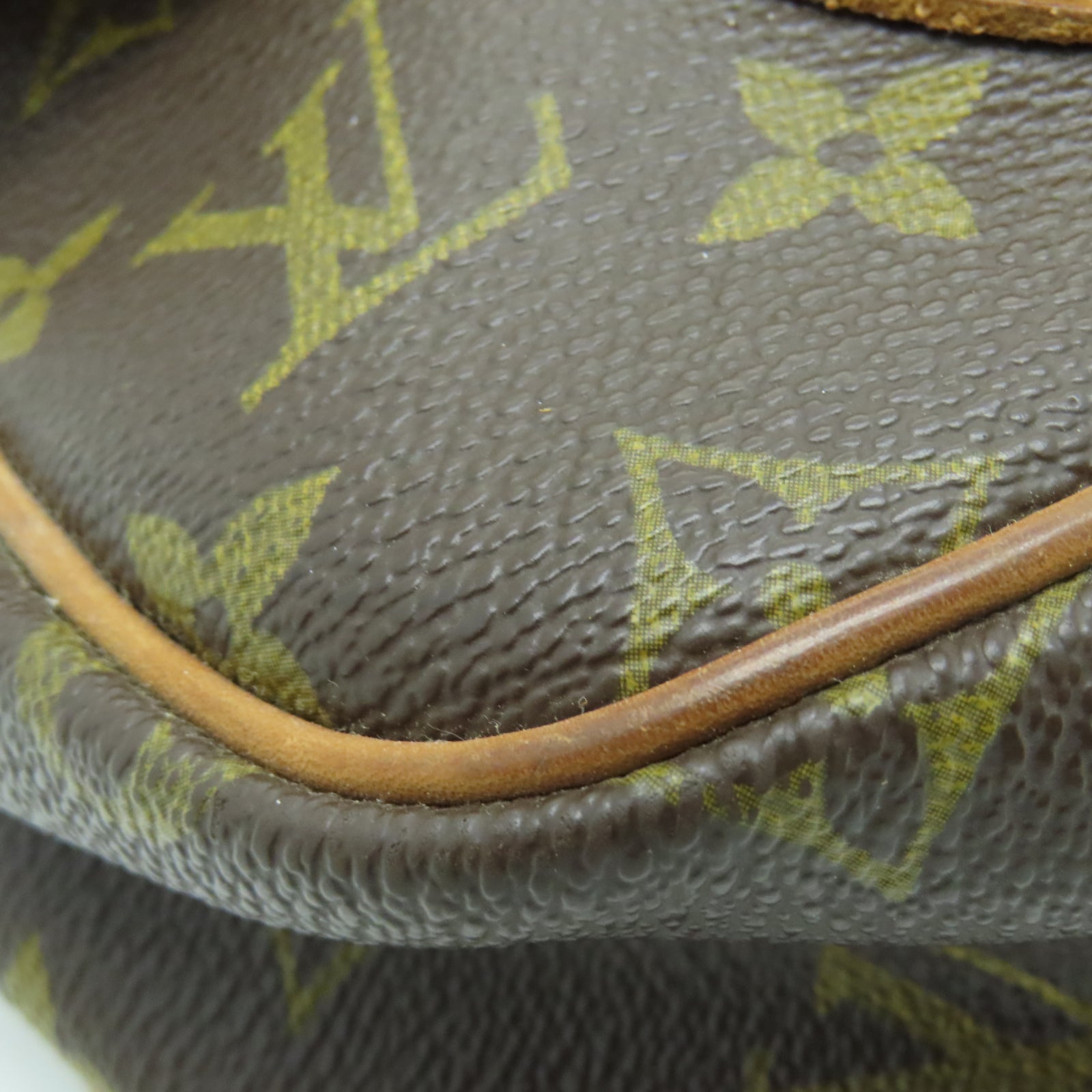 LOUIS VUITTON Monogram Gibeciere MM金扣肩背袋棕色