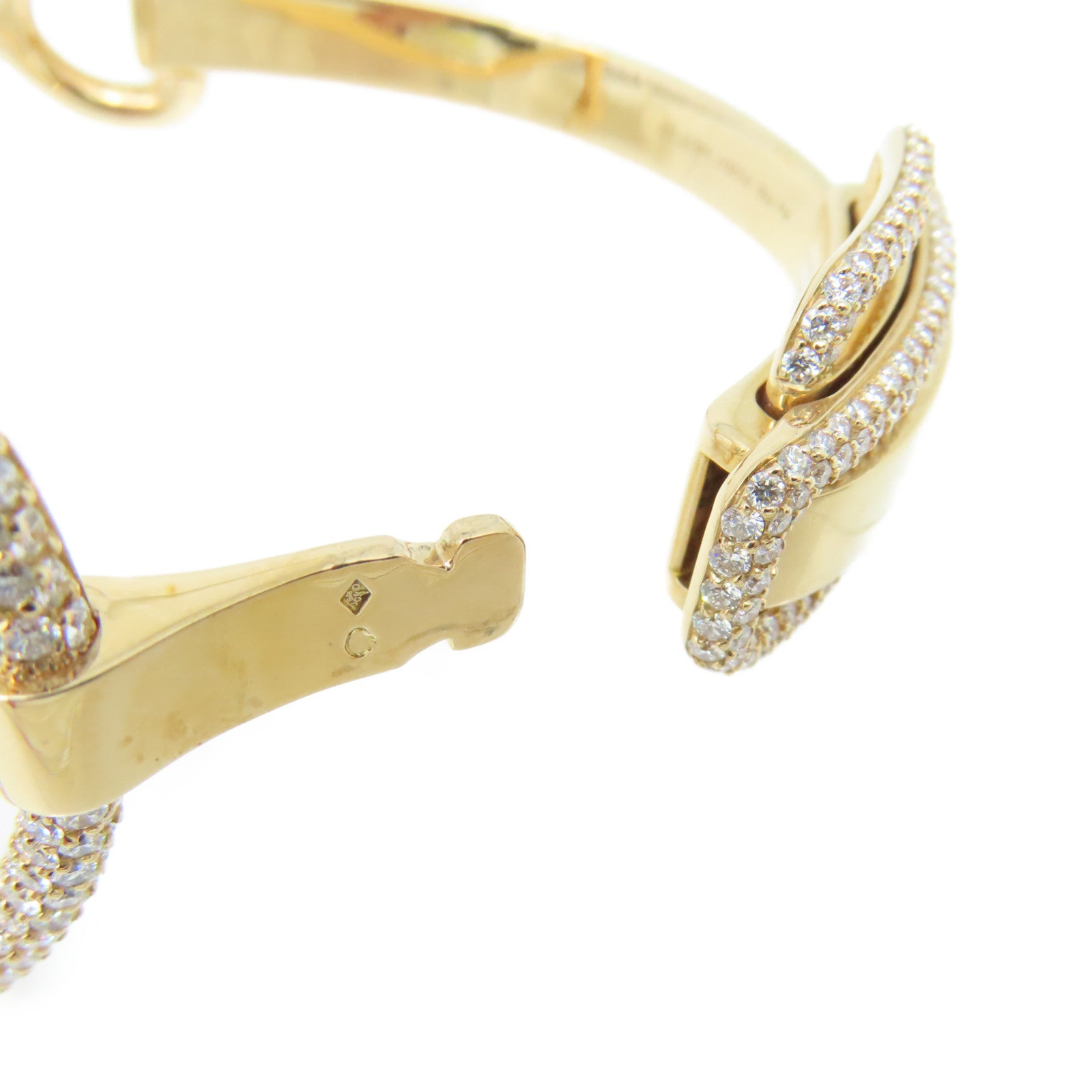 HERMES 18K玫瑰金Diamond Bangle 7.34ct鑽石手鐲