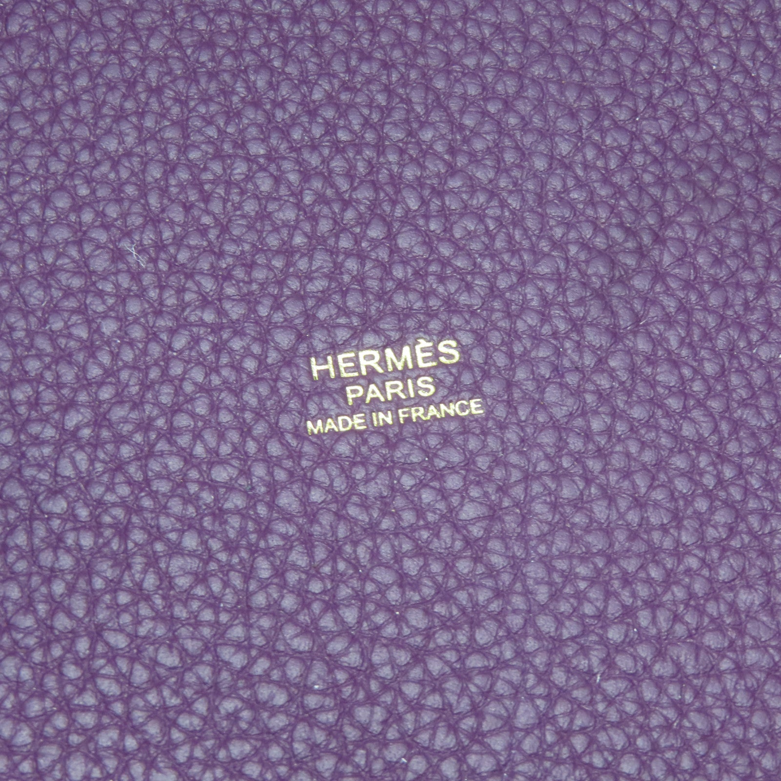 HERMES Clemence皮革Picotin MM金扣手挽袋Cassis黑加侖紫