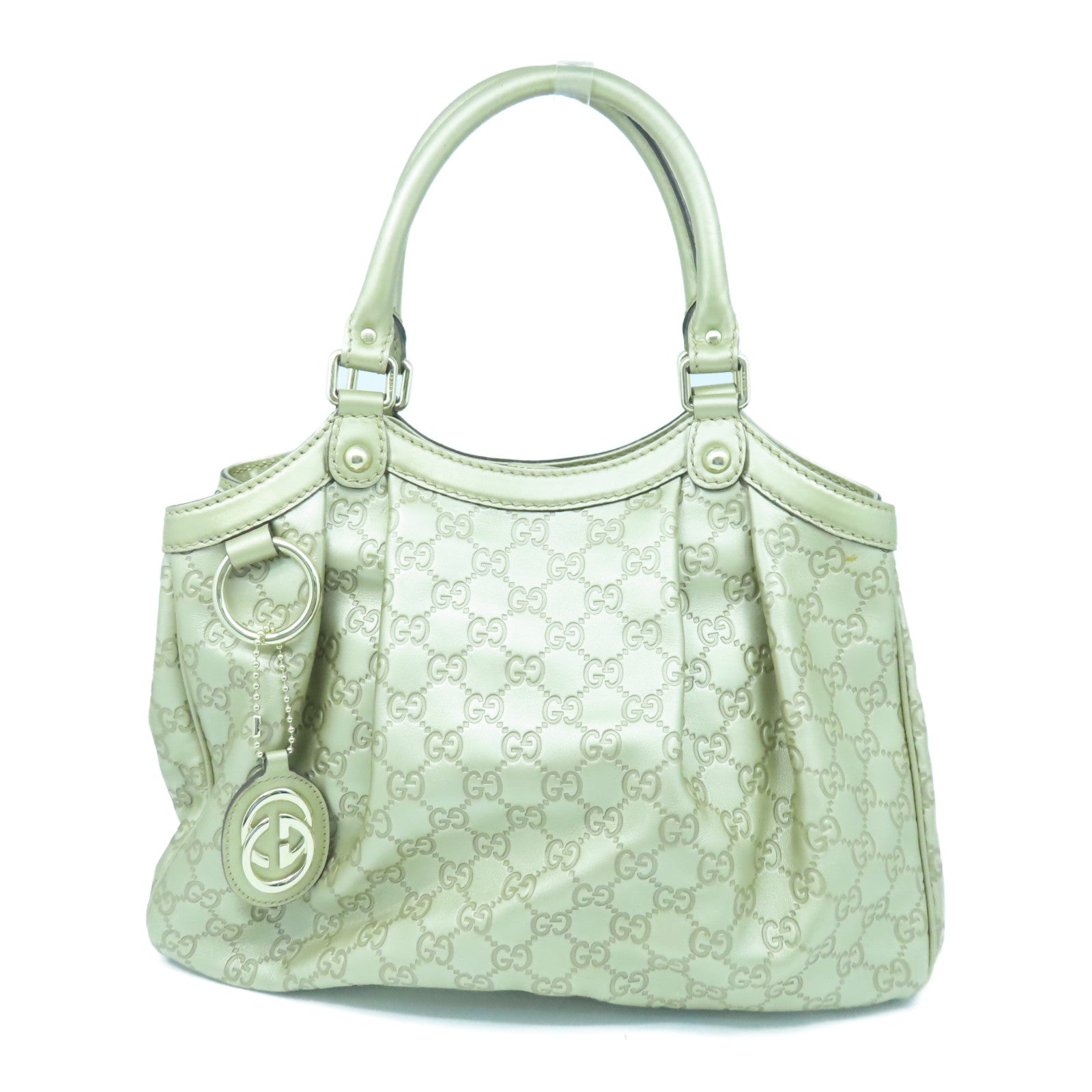 GUCCI 牛皮皮革Tote Bag金扣手挽袋金色