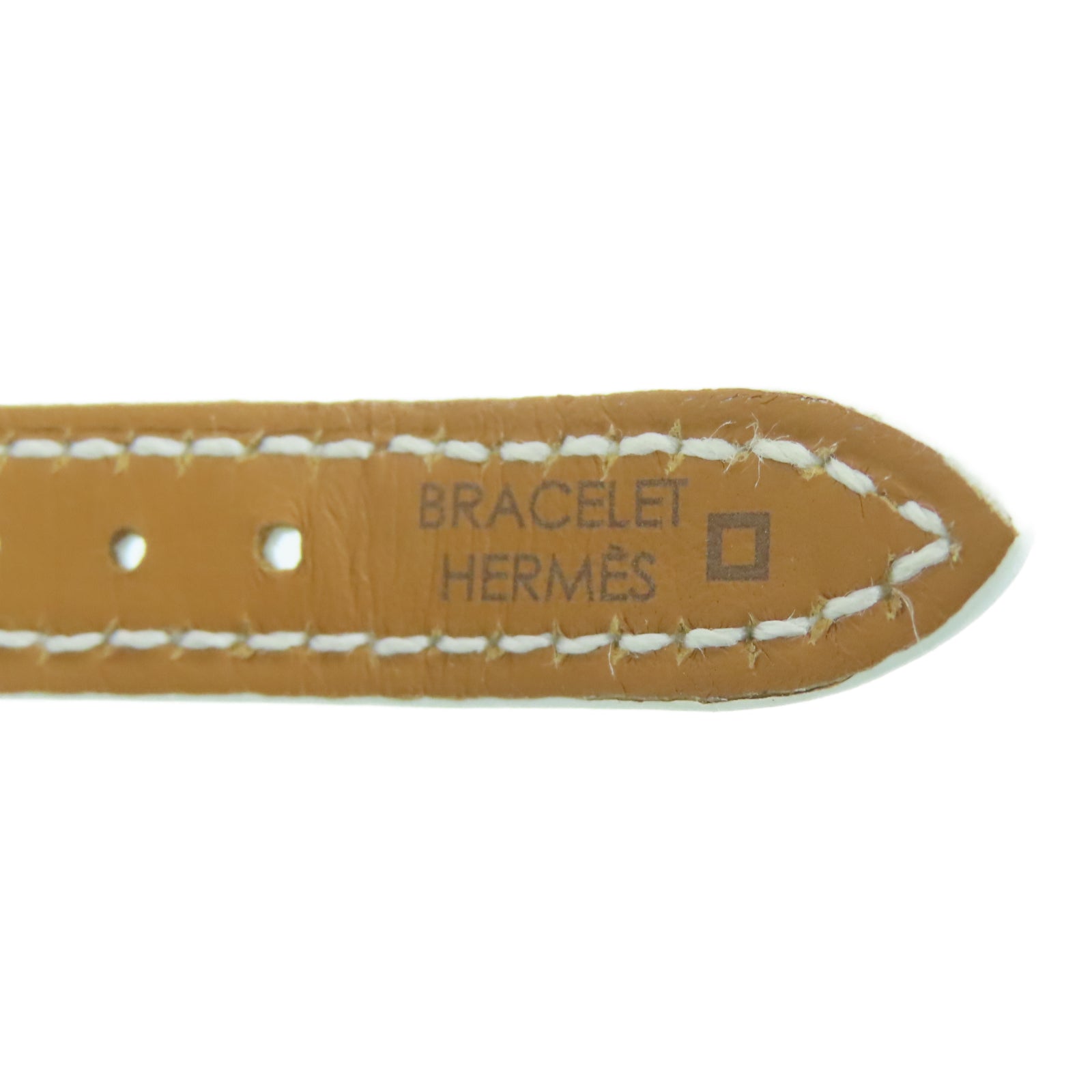 HERMES H watch不锈钢手表石英机芯白色