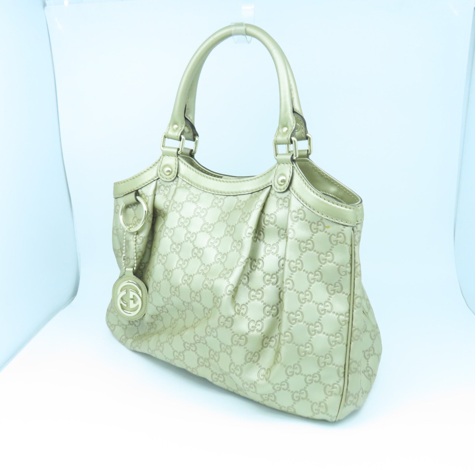 GUCCI 牛皮皮革Tote Bag金扣手挽袋金色