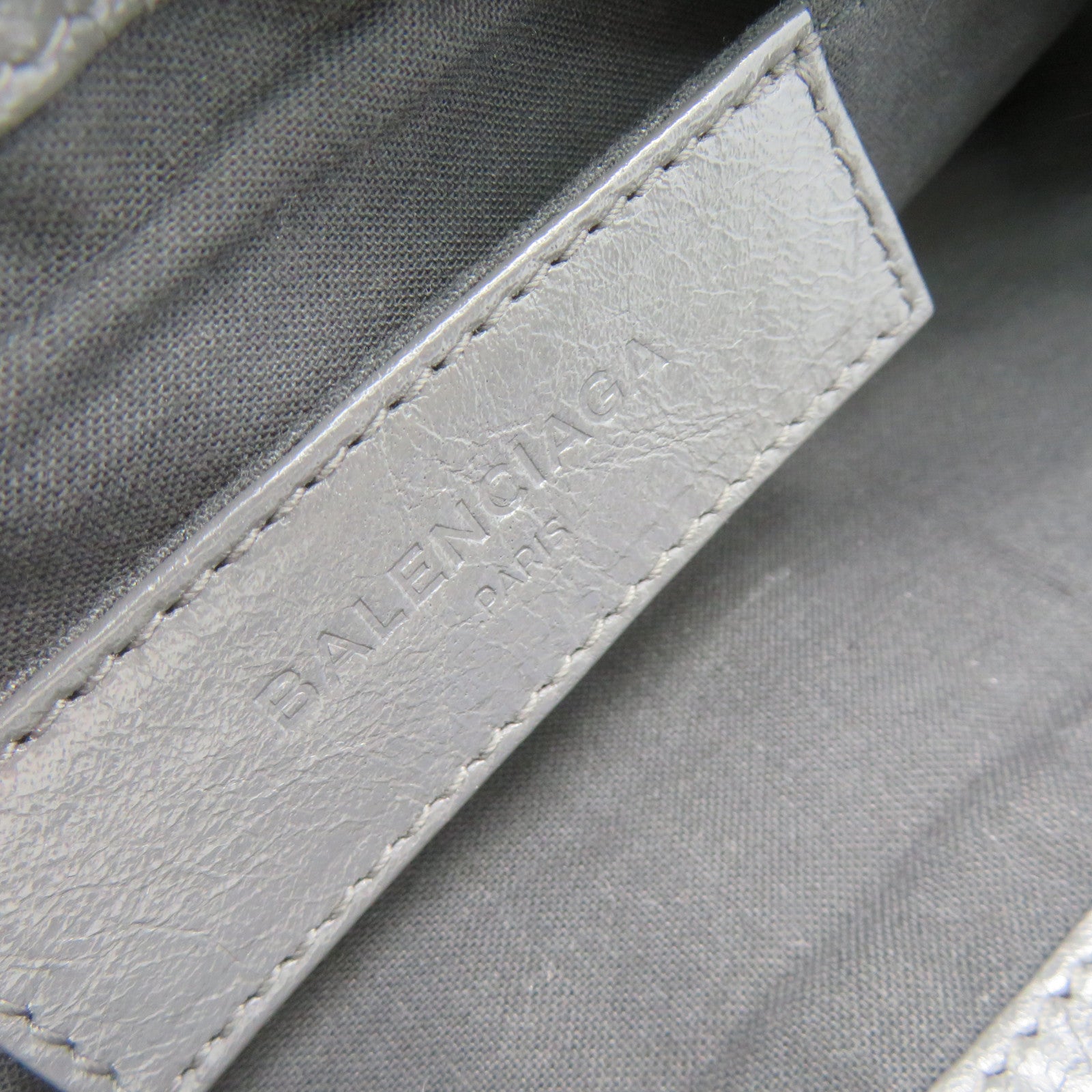 BALENCIAGA 【激減優惠】羊皮皮革Clutch Bag手拿包灰色