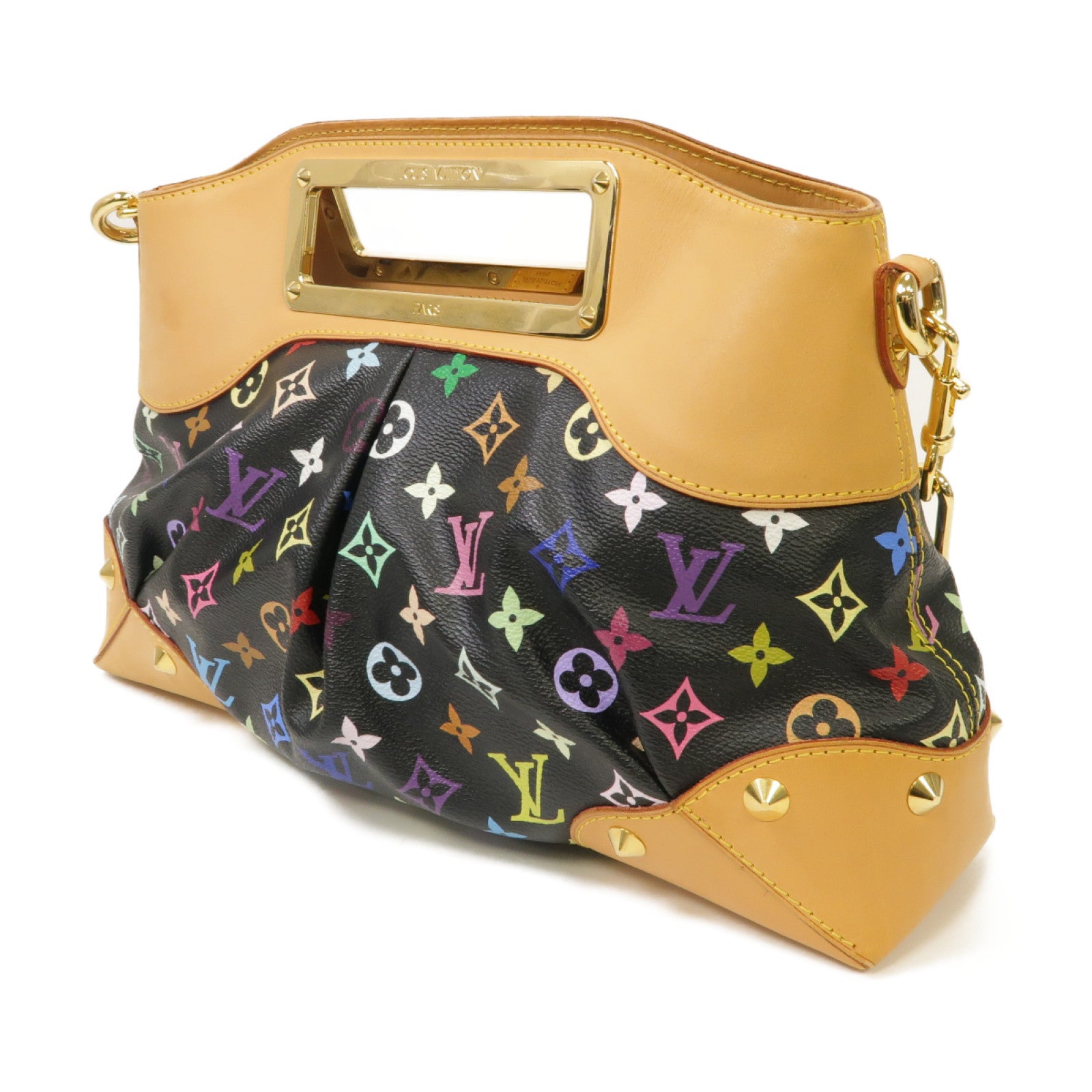 LOUIS VUITTON Monogram Multicolore Judy PM金扣手挽肩背兩用袋黒色/彩色