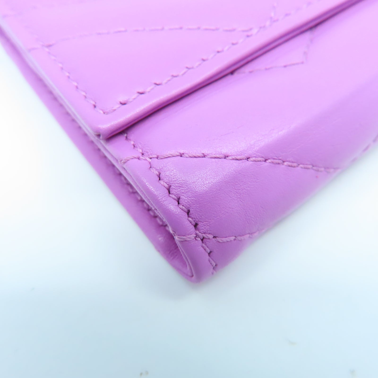 GUCCI 斜紋牛皮皮革GG Marmont Long Wallet金扣長錢包紫色