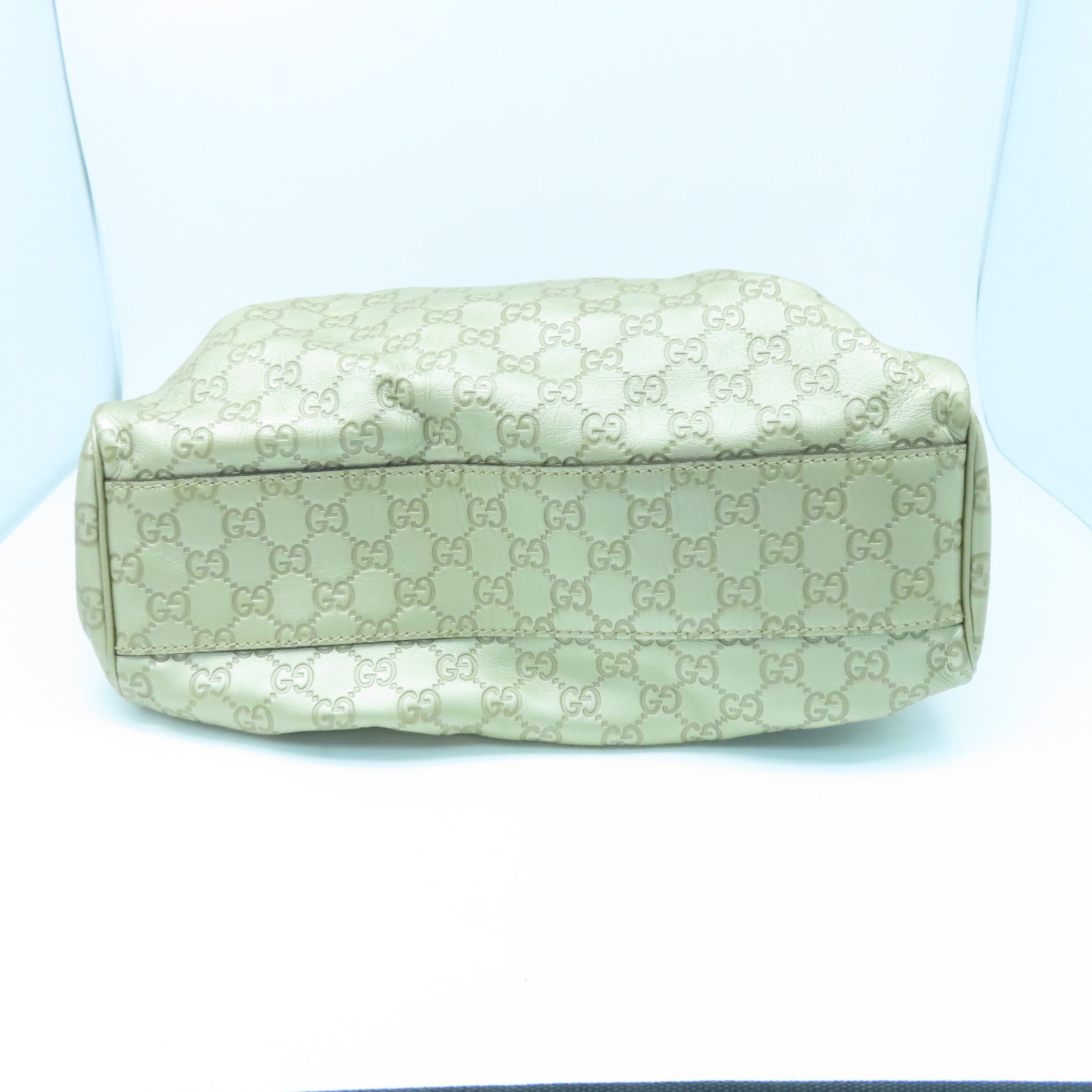 GUCCI 牛皮皮革Tote Bag金扣手挽袋金色