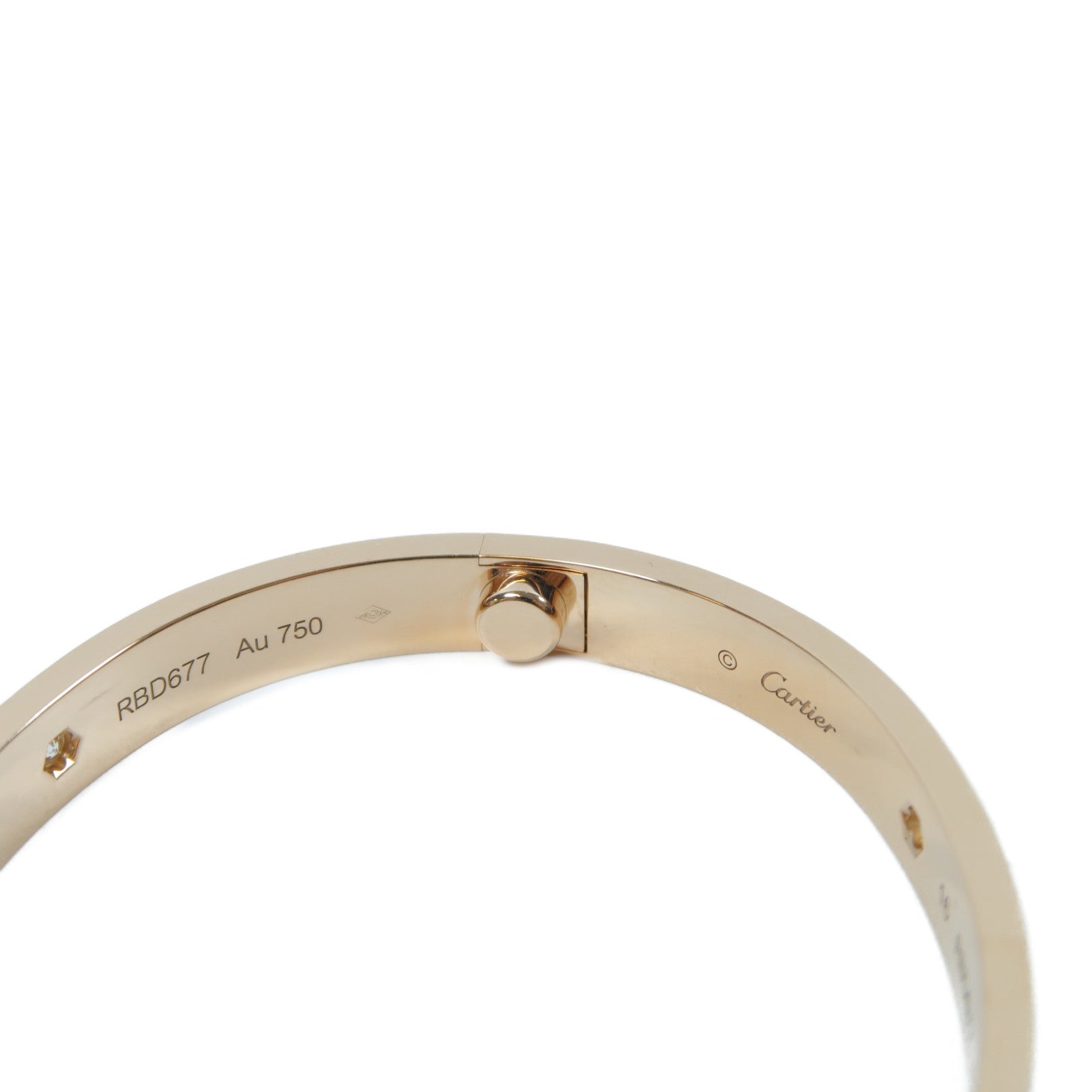 CARTIER 18K玫瑰金Love Bracelet 4P Diamonds 0.42ct鑽石手鐲Cartier#16