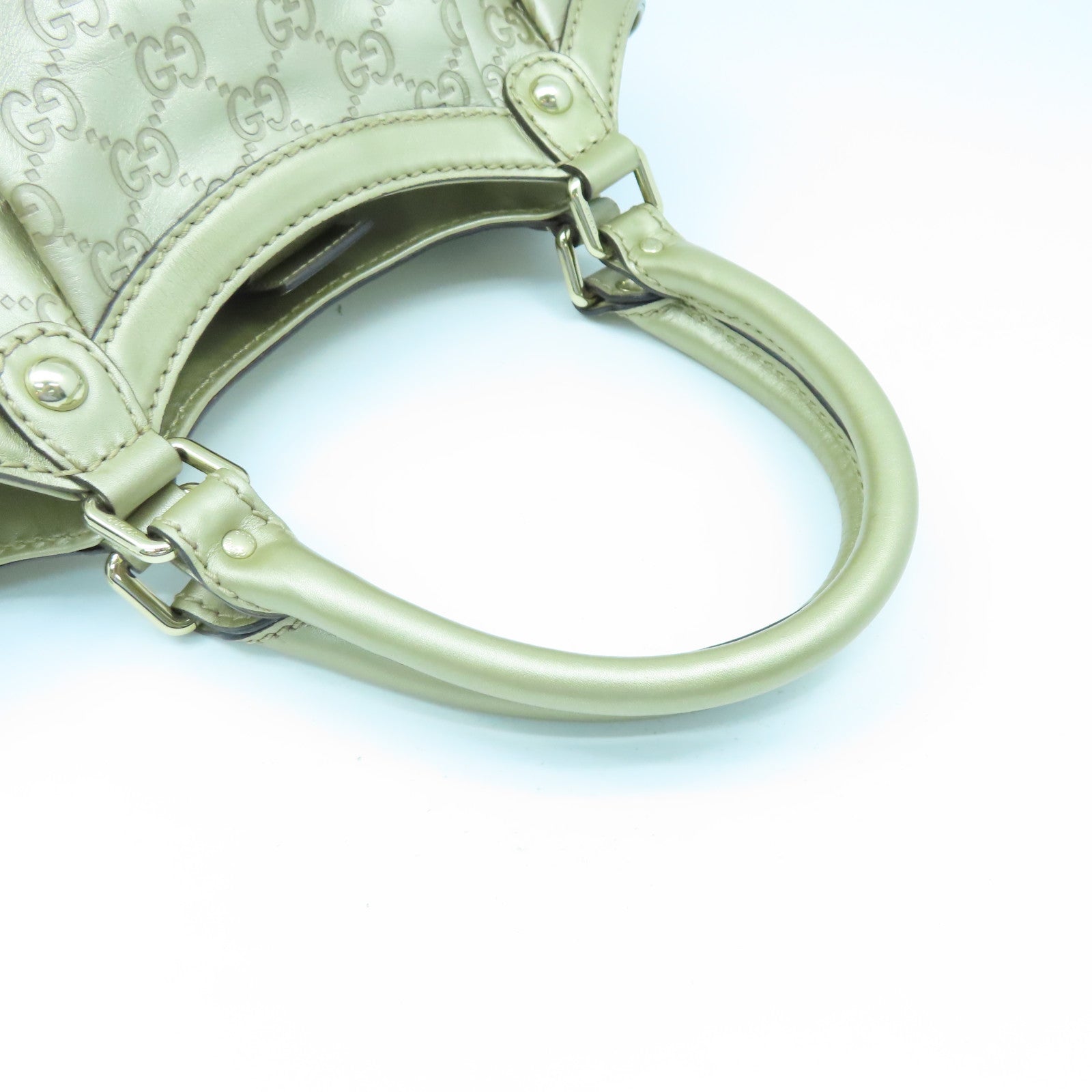 GUCCI 牛皮皮革Tote Bag金扣手挽袋金色