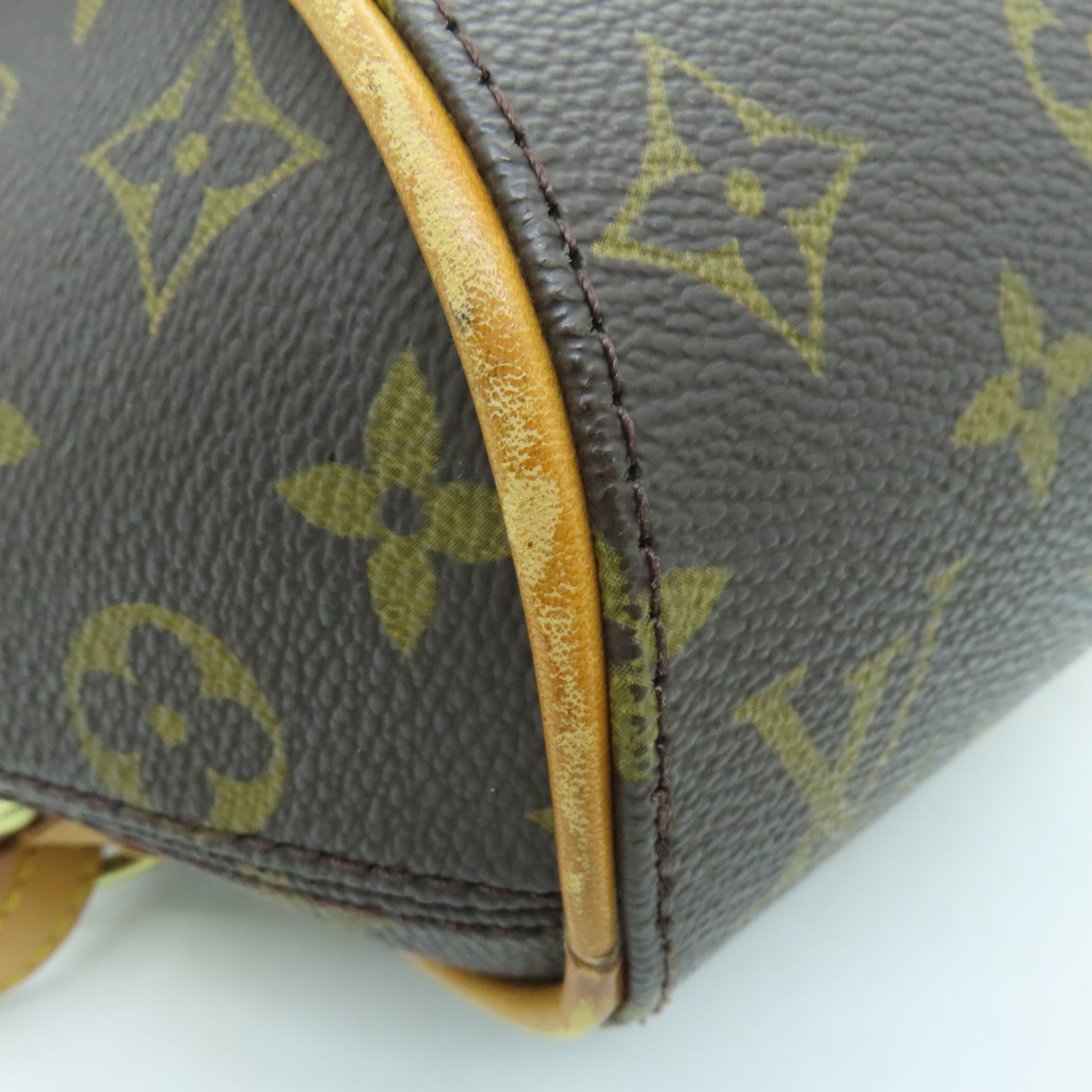 LOUIS VUITTON Monogram Ellipse Sac A Dos Gold Buckle Backpack Brown