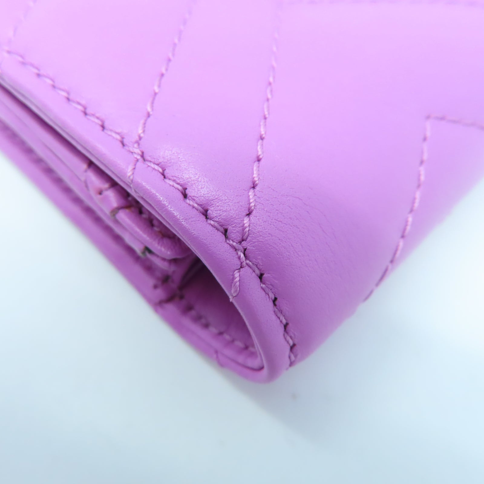 GUCCI 斜紋牛皮皮革GG Marmont Long Wallet金扣長錢包紫色