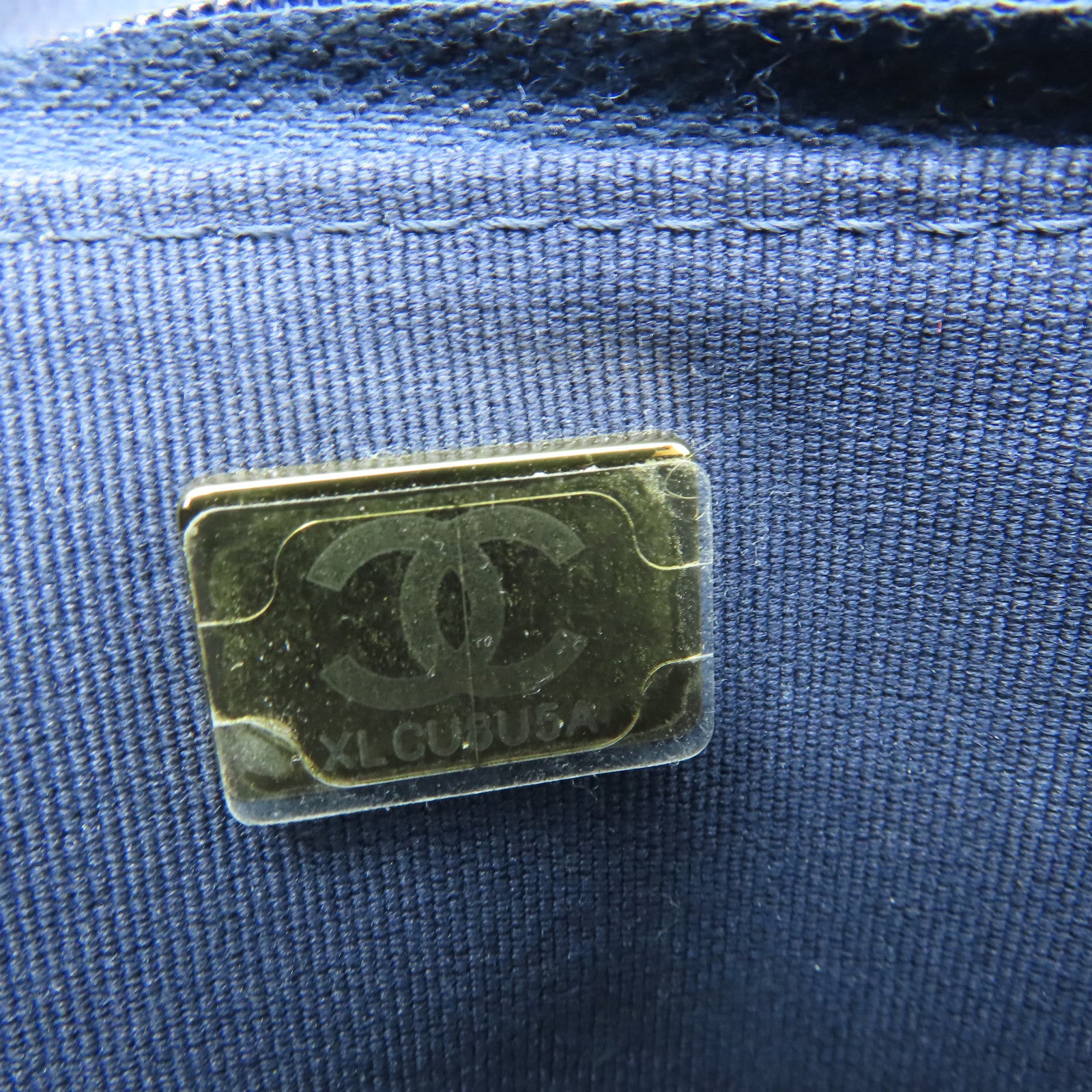 CHANEL Rhombus Caviar Leather Chain Shoulder Bag Gold Buckle Chain Belt Shoulder Bag Dark Blue