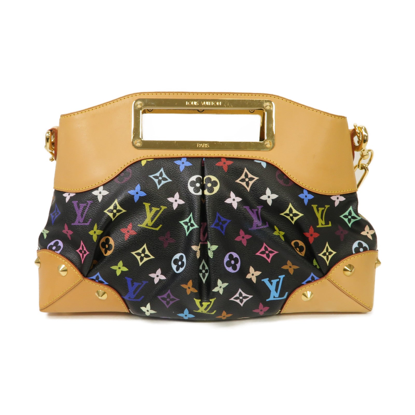 LOUIS VUITTON Monogram Multicolore Judy PM金扣手挽肩背兩用袋黒色/彩色