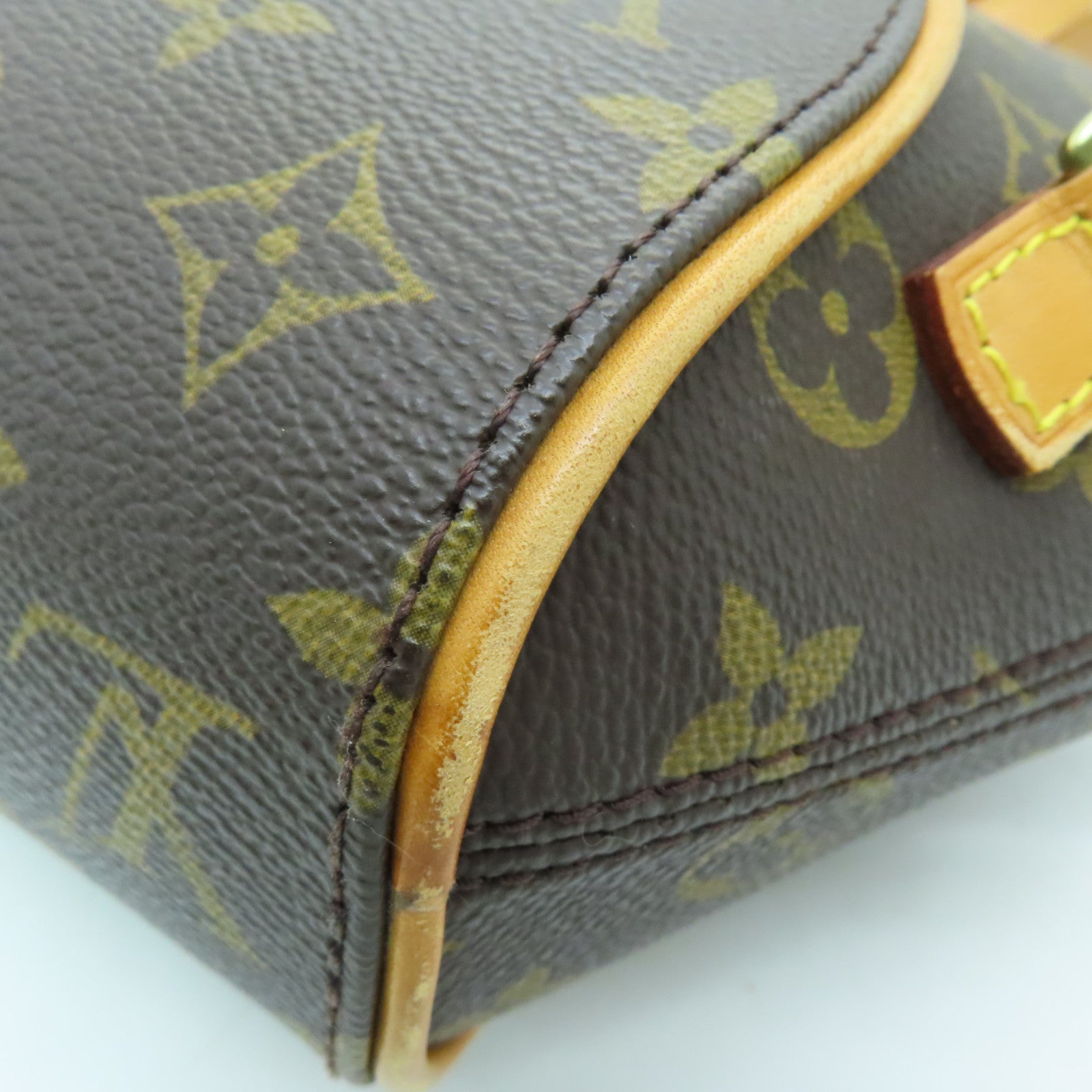 LOUIS VUITTON Monogram Ellipse Sac A Dos Gold Buckle Backpack Brown