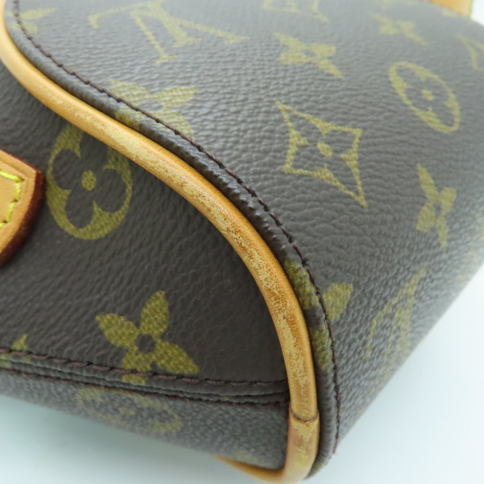 LOUIS VUITTON Monogram Ellipse Sac A Dos Gold Buckle Backpack Brown