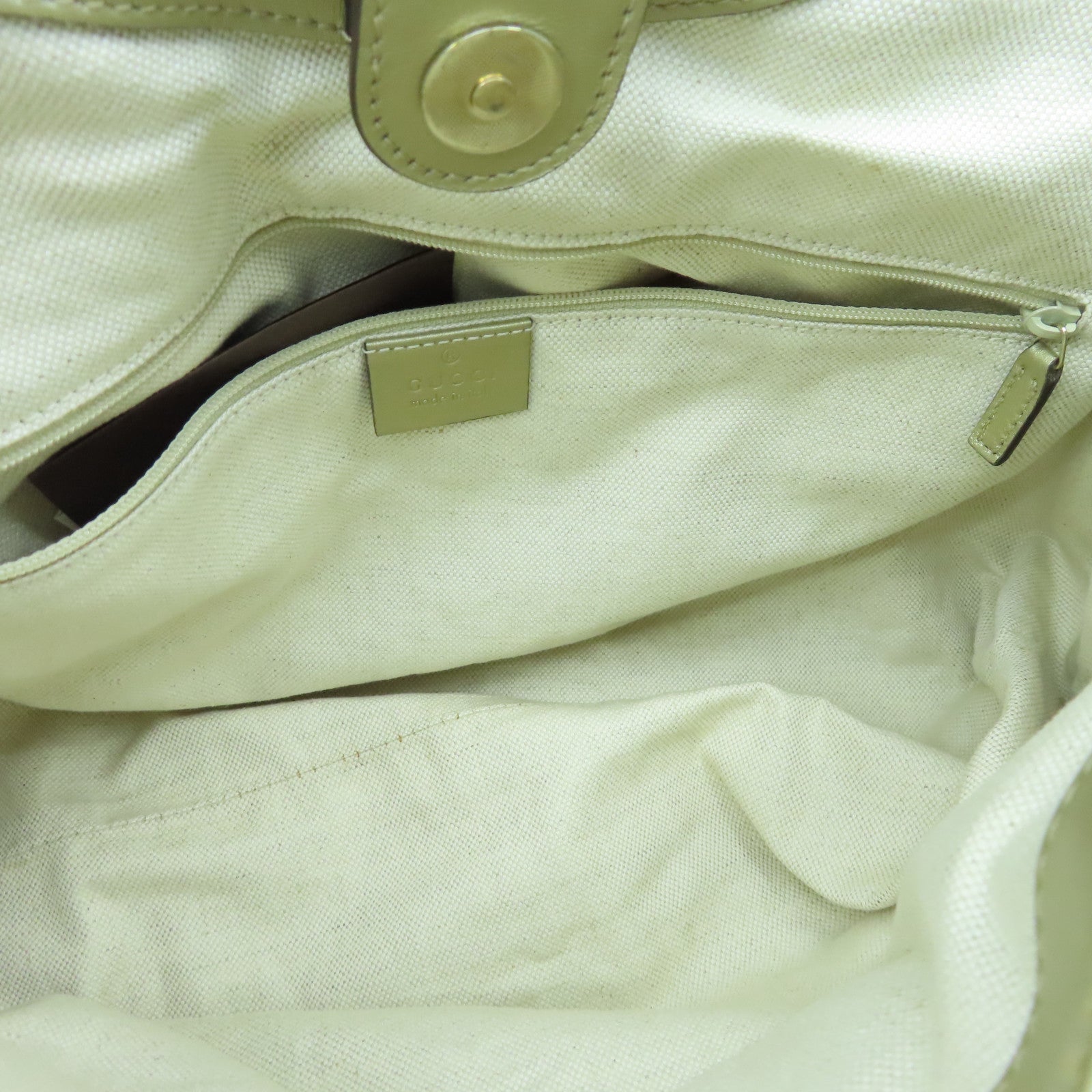 GUCCI 牛皮皮革Tote Bag金扣手挽袋金色