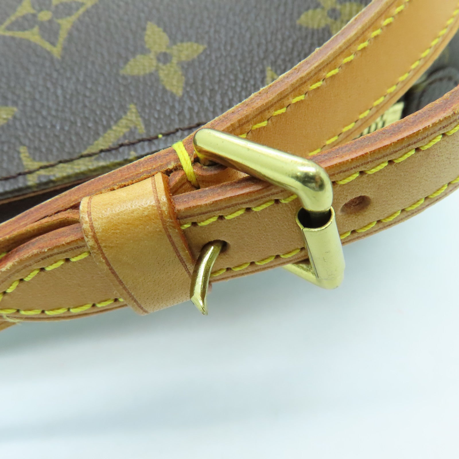 LOUIS VUITTON Monogram Ellipse Sac A Dos Gold Buckle Backpack Brown
