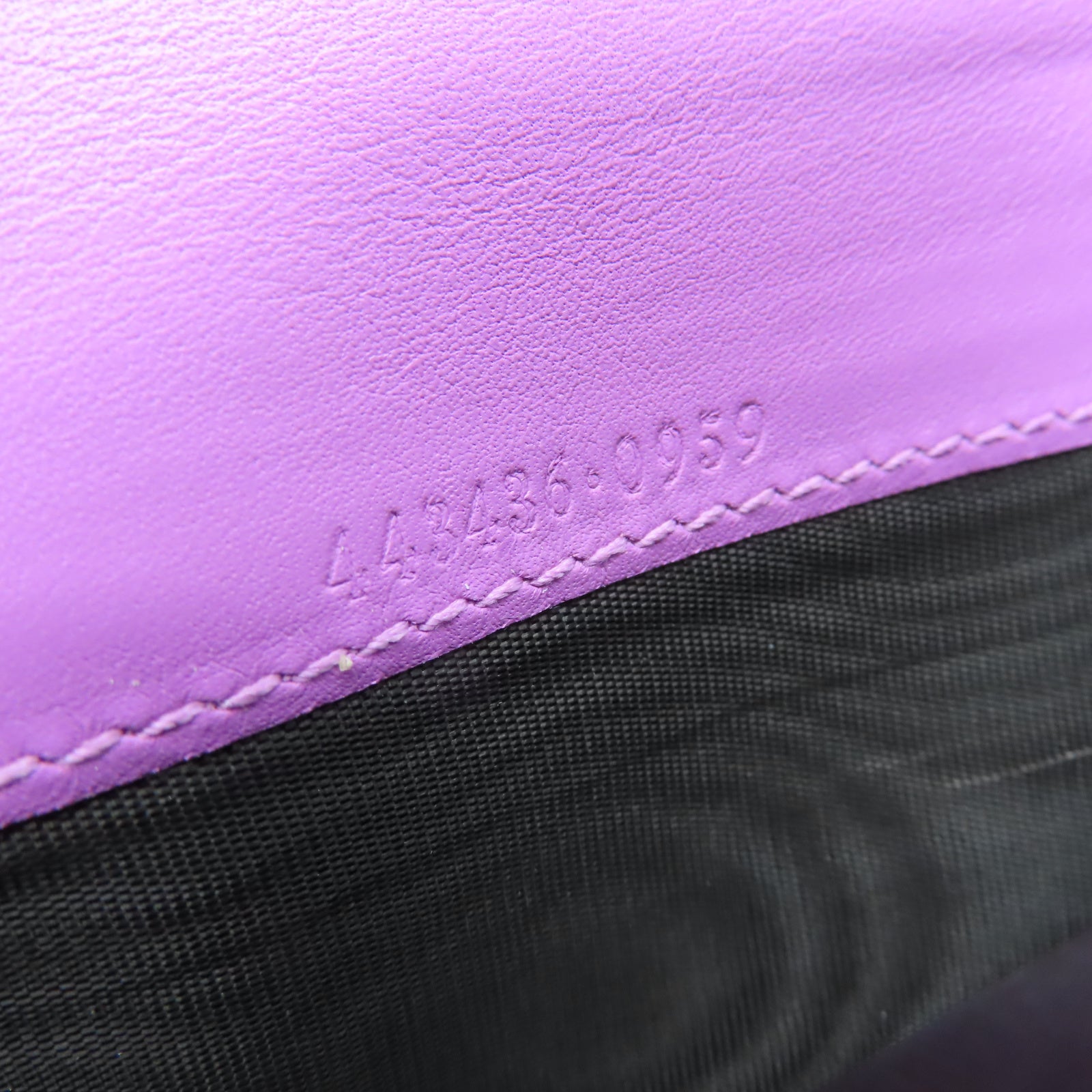 GUCCI 斜紋牛皮皮革GG Marmont Long Wallet金扣長錢包紫色