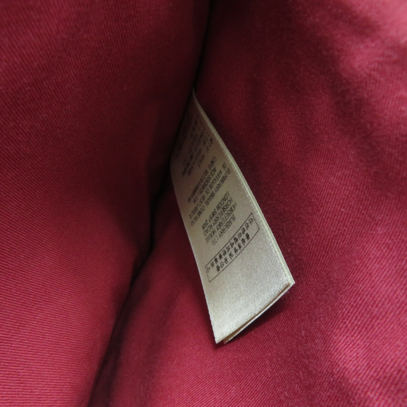 BURBERRY 塗層帆布Shoulder Bag金扣紅色/米色