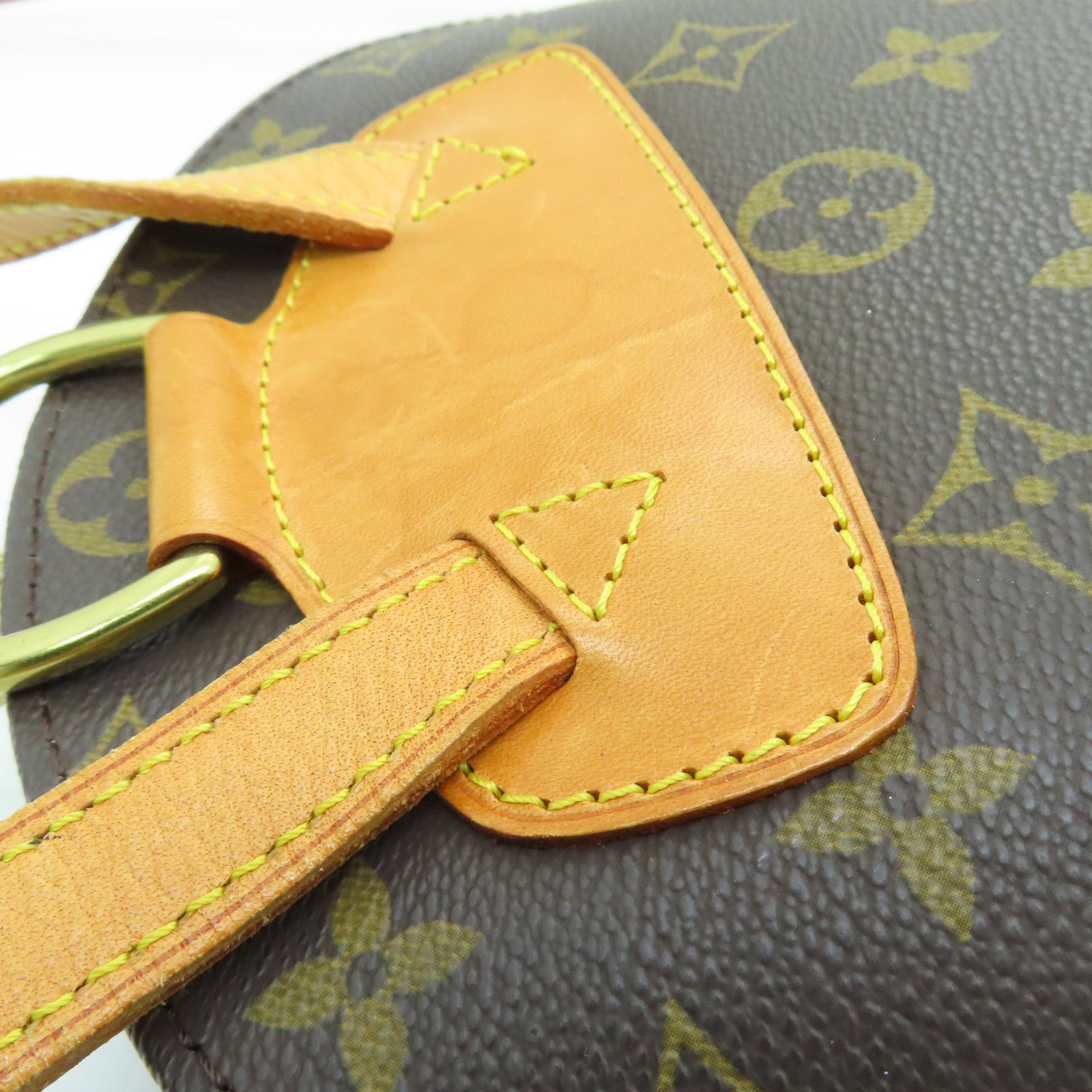 LOUIS VUITTON Monogram Ellipse Sac A Dos Gold Buckle Backpack Brown
