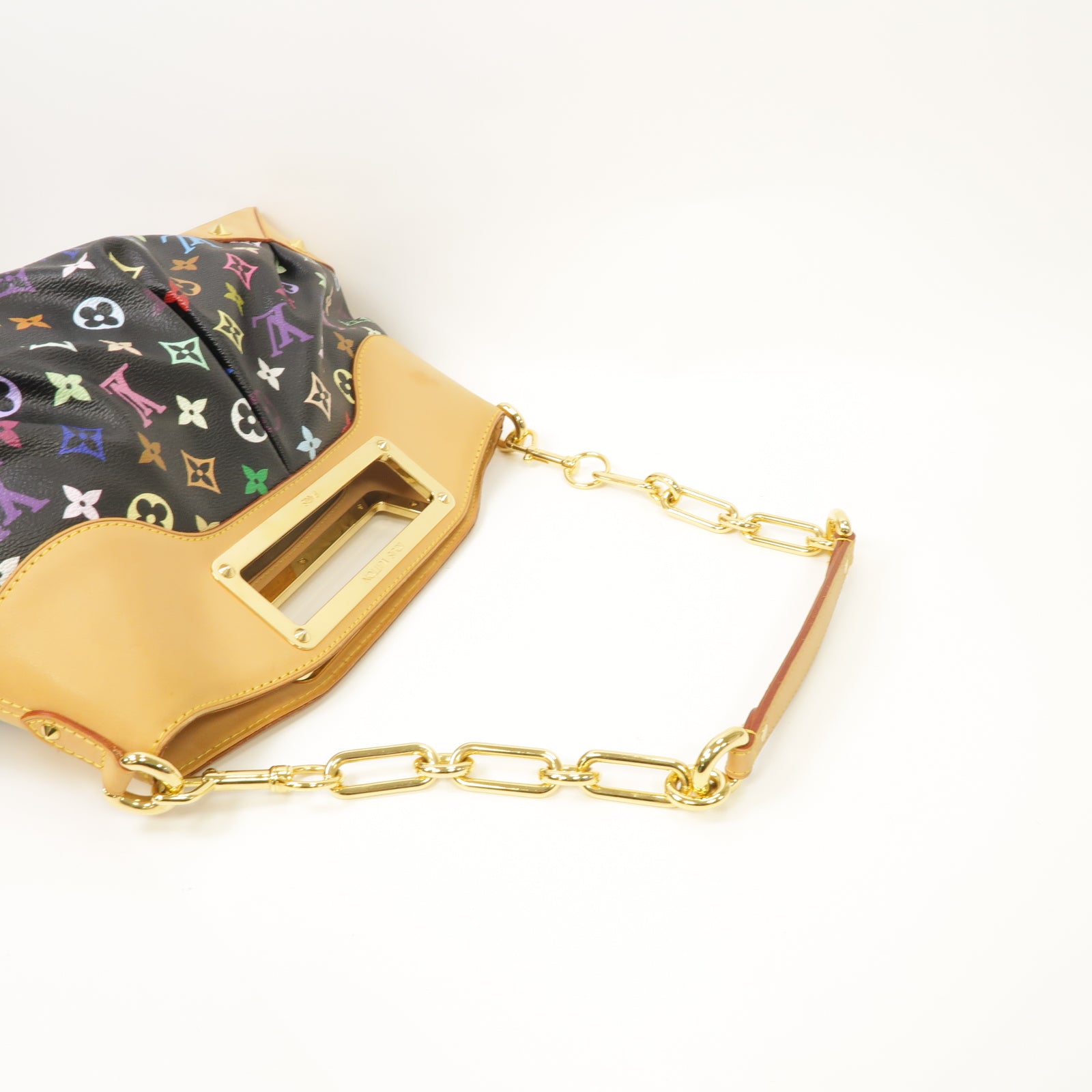 LOUIS VUITTON Monogram Multicolore Judy PM金扣手挽肩背兩用袋黒色/彩色