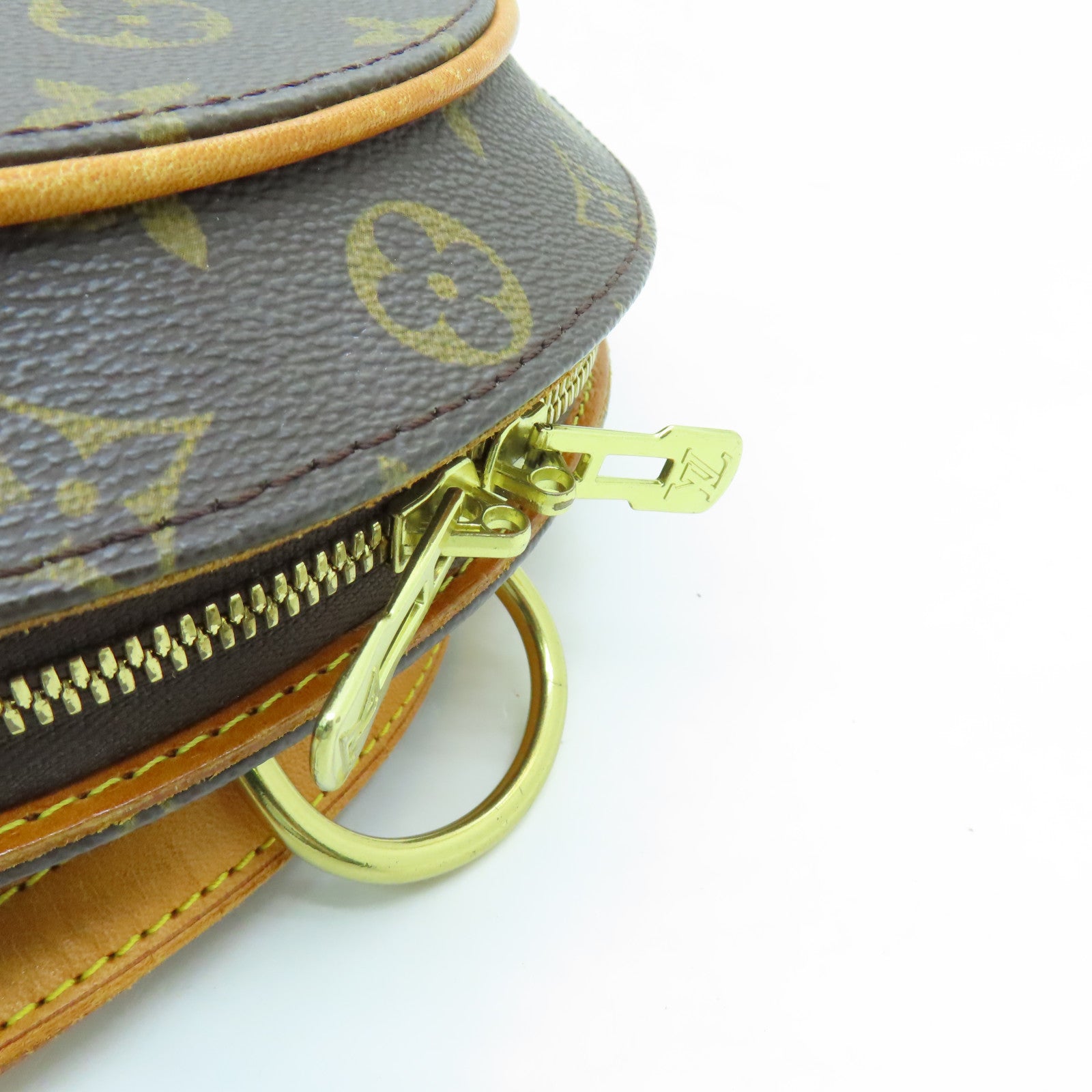 LOUIS VUITTON Monogram Ellipse Sac A Dos Gold Buckle Backpack Brown
