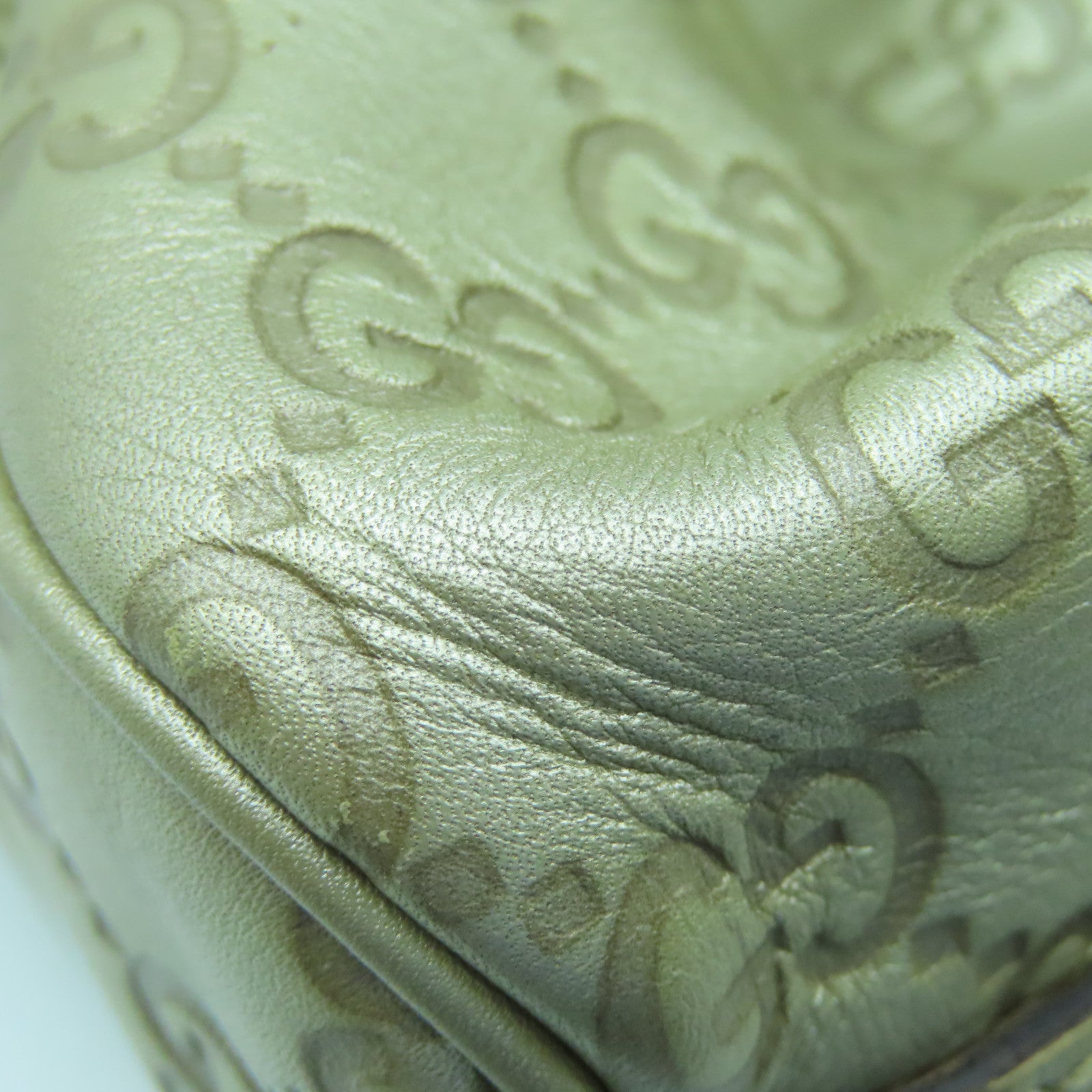 GUCCI 牛皮皮革Tote Bag金扣手挽袋金色