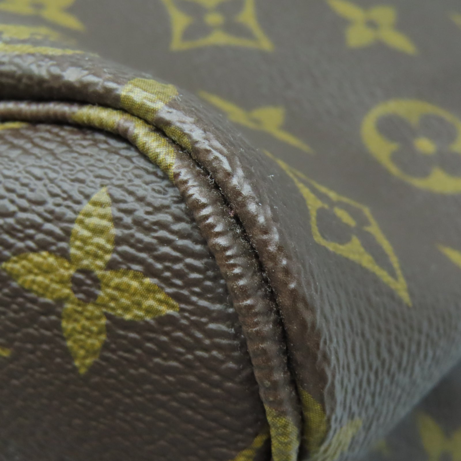 LOUIS VUITTON Monogram Neverfull MM金扣手挽袋棕色
