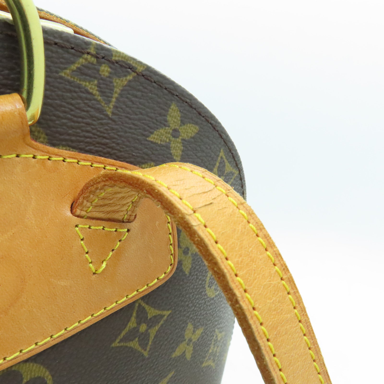 LOUIS VUITTON Monogram Ellipse Sac A Dos Gold Buckle Backpack Brown