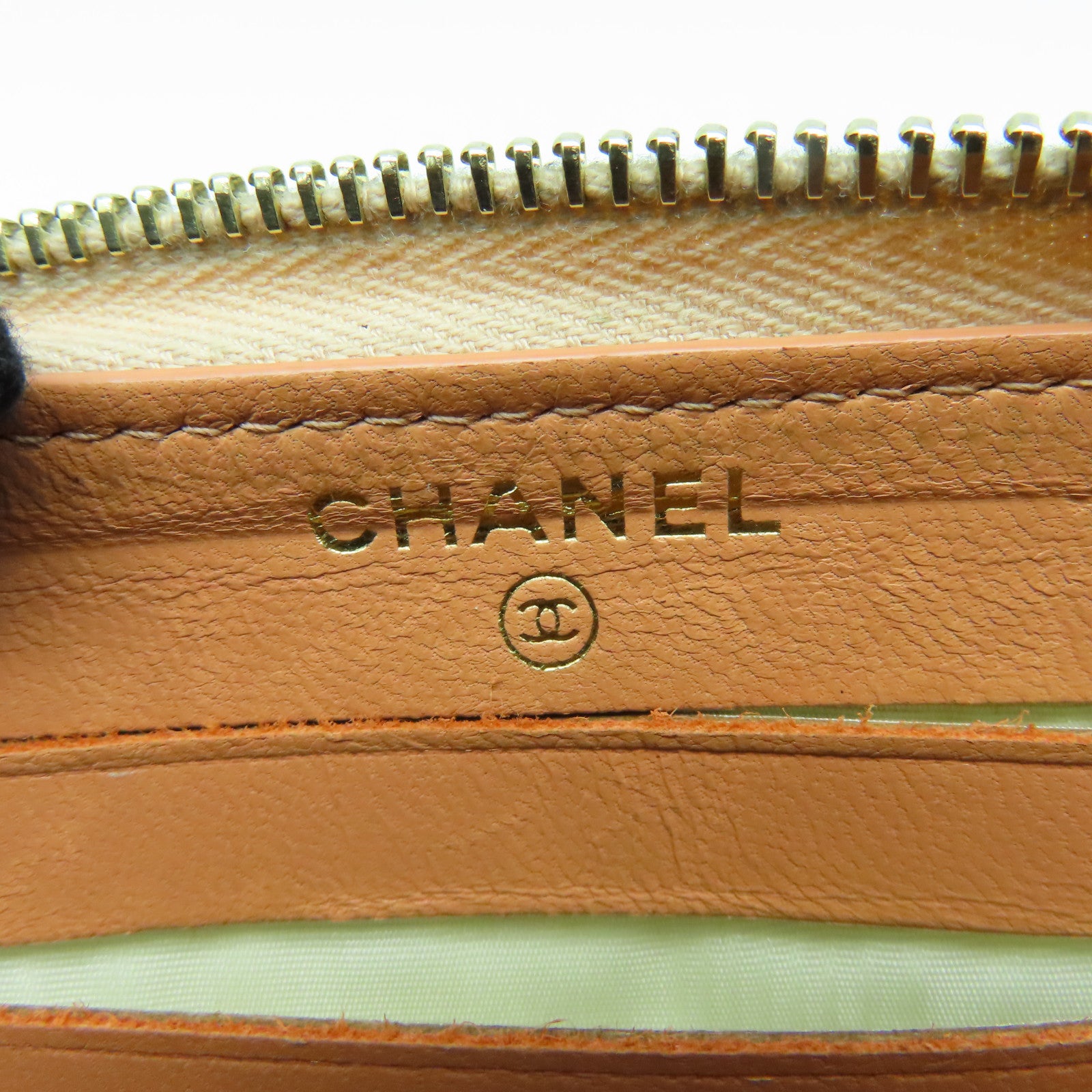 CHANEL 菱格牛皮皮革Wallet金扣錢包粉紅色