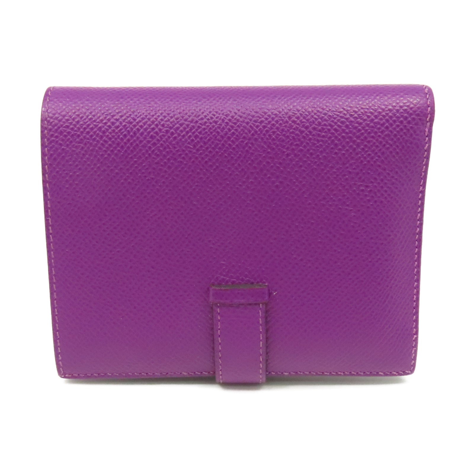HERMES 【激減優惠】Epsom皮革Bearn Wallet金扣短錢包紫色