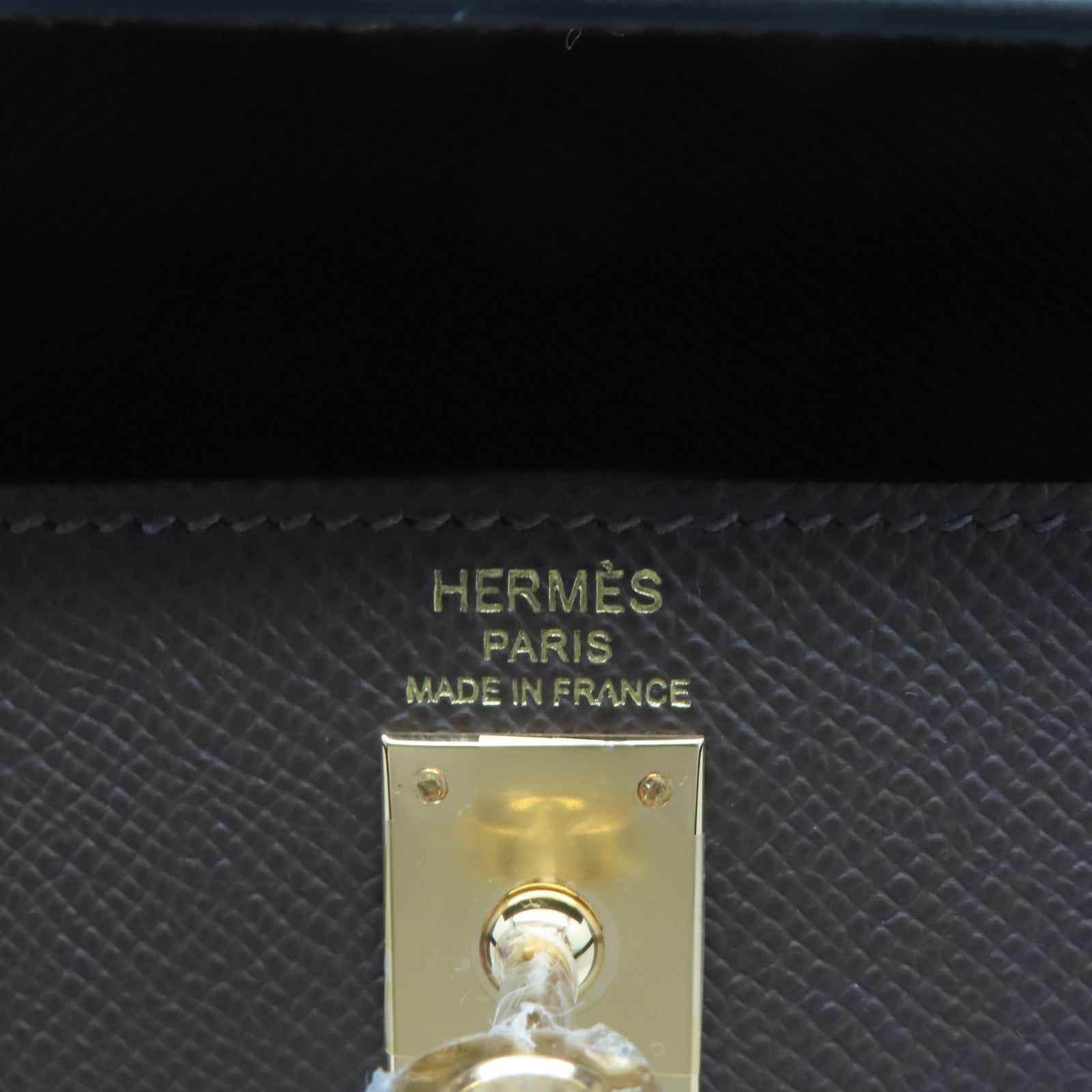 HERMES Epsom皮革Kelly 25金扣手挽肩背兩用袋啡色