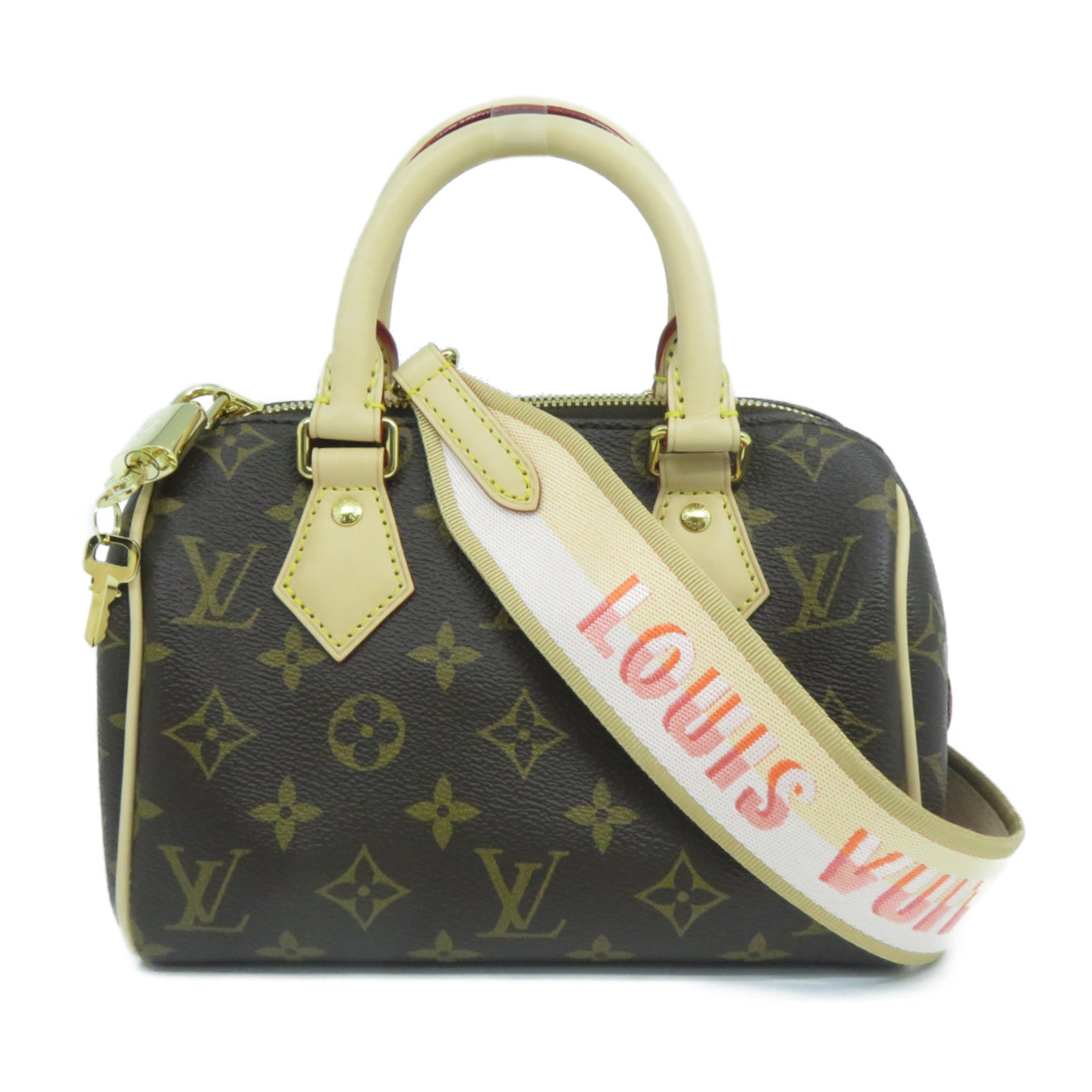 LOUIS VUITTON Monogram Speedy Bandouliere 20金扣手挽肩背兩用袋啡色