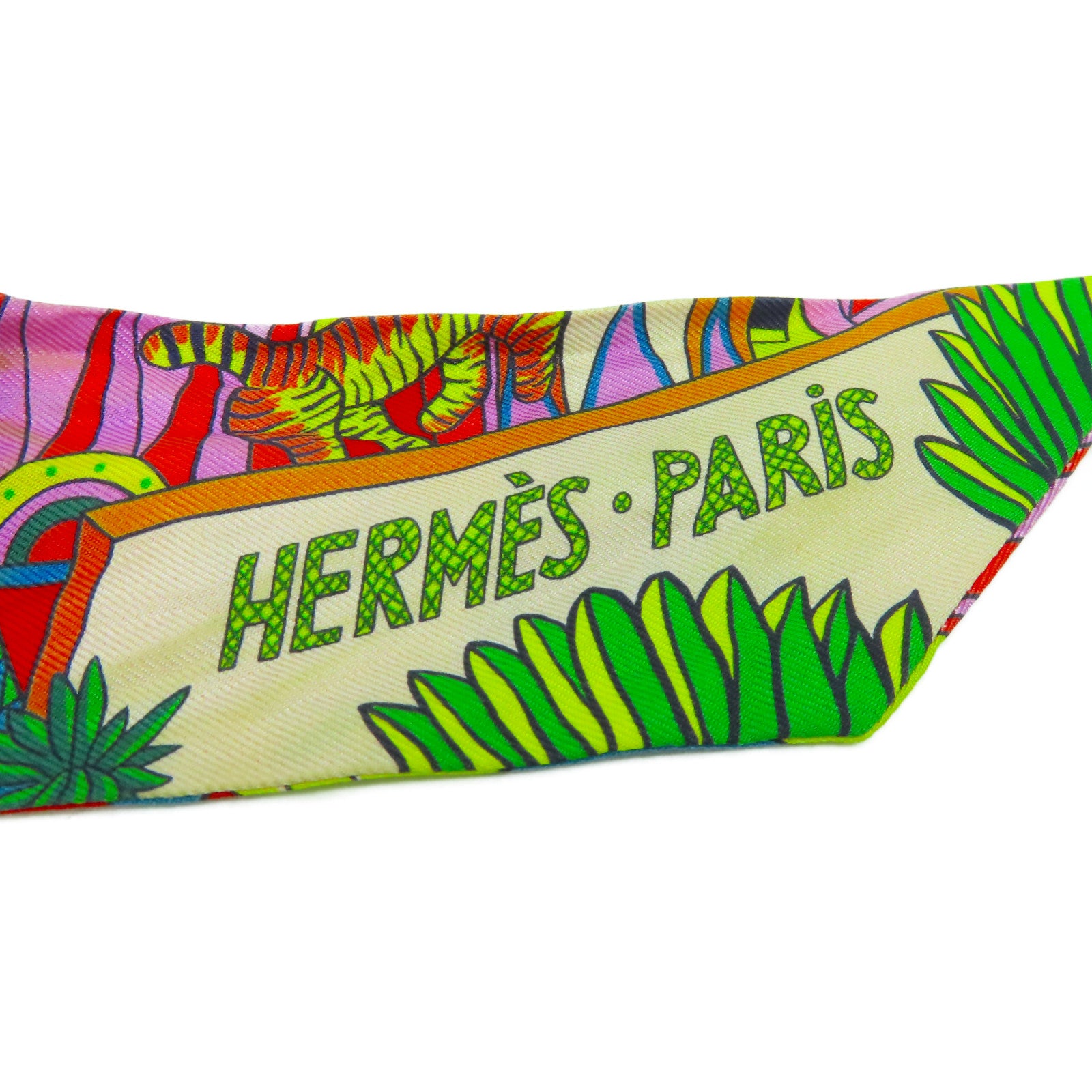 HERMES 絲質Twilly絲巾彩色
