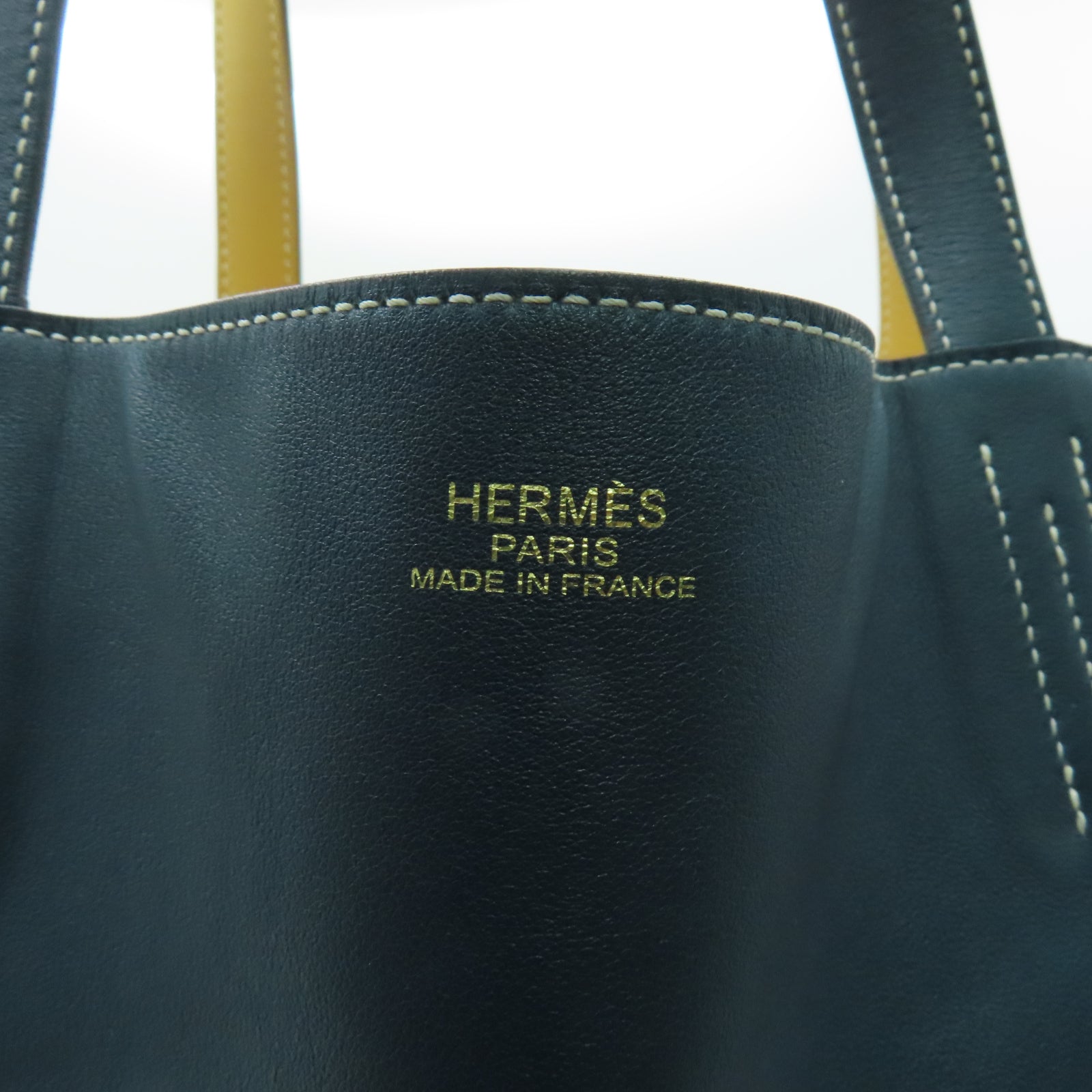HERMES Veau Swift皮革Double Sens 45手挽袋蓝色/黄色/樱花粉色