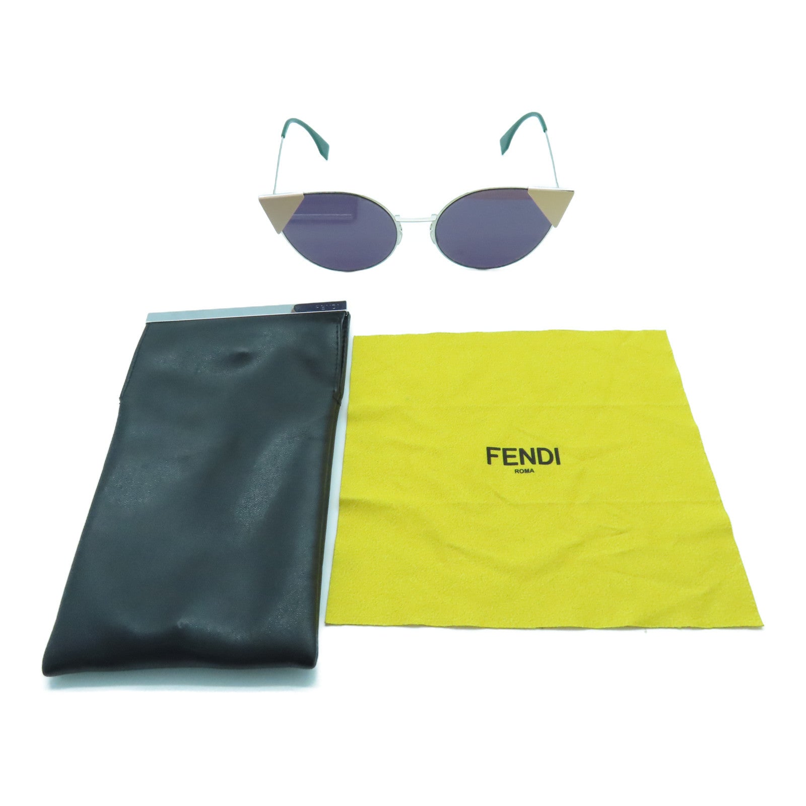 FENDI 金属Sunglasses太阳眼镜粉红色绿色