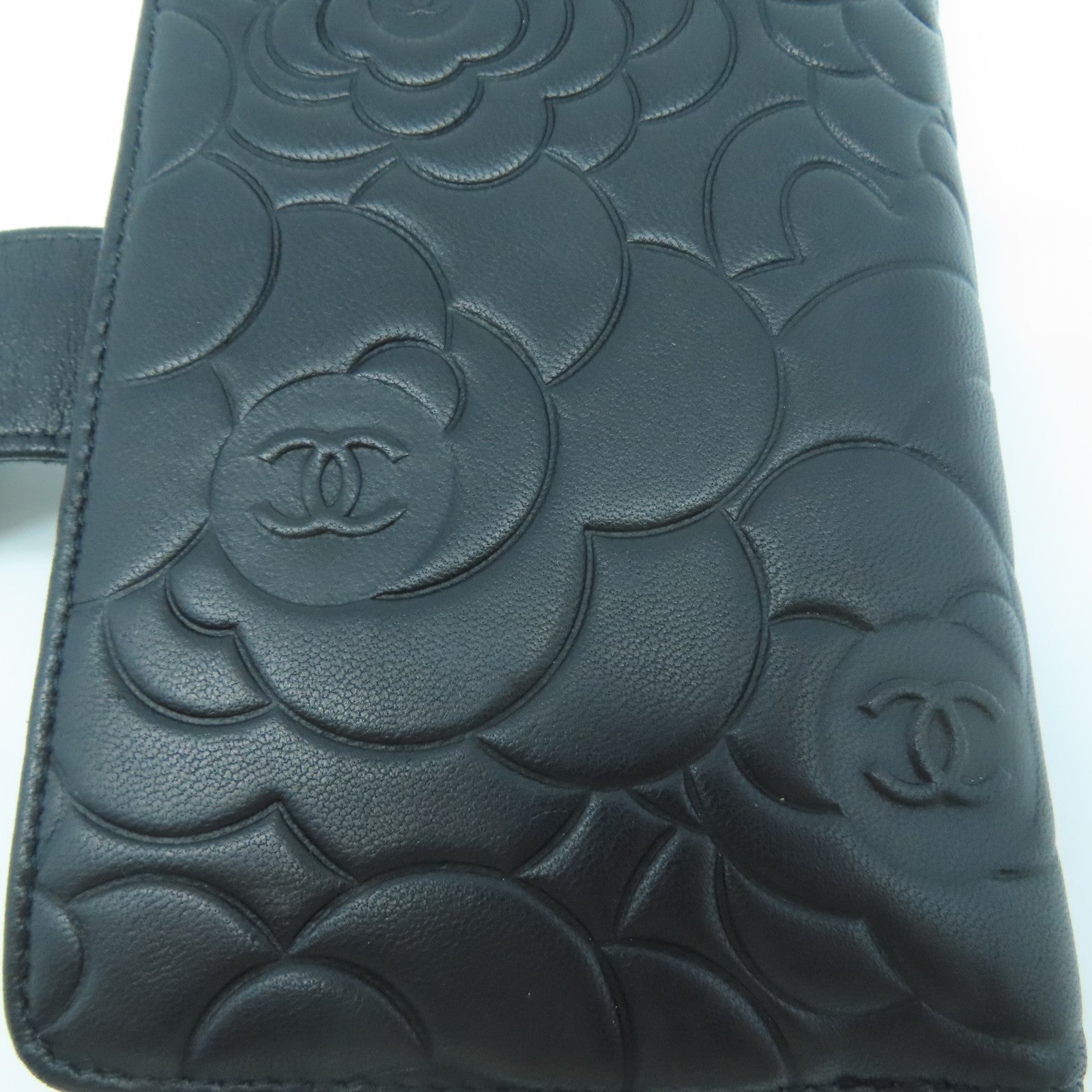 CHANEL 羊皮皮革Wallet銀扣錢包黑色