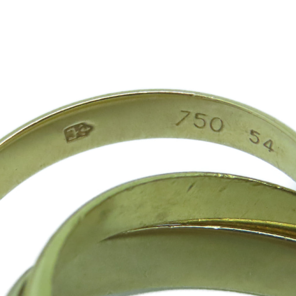 CARTIER 18K黄金/玫瑰金/白金Trinity Ring戒指US#6.75/Cartier#54