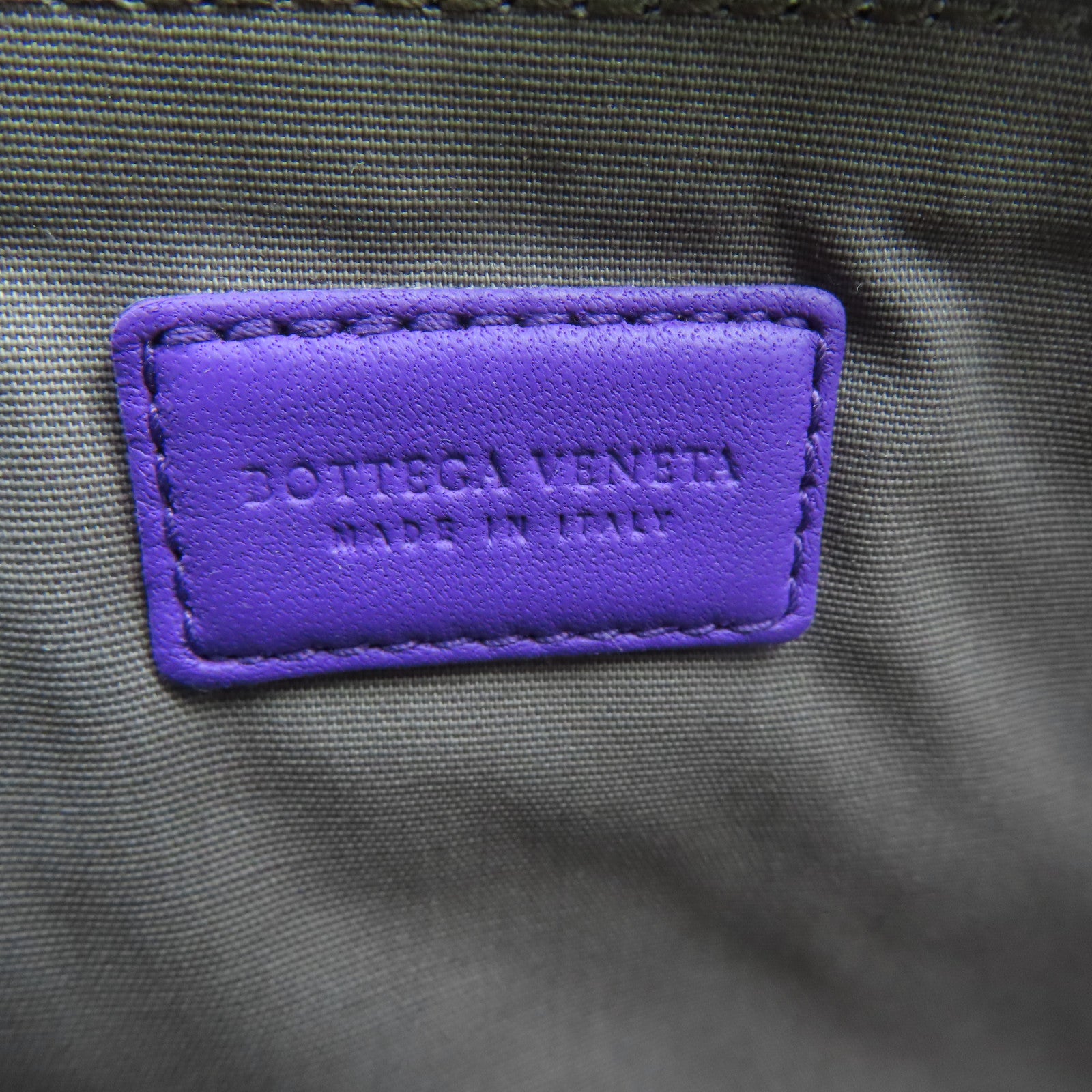 BOTTEGA VENETA Textured Leather Pouch Clutch Purple