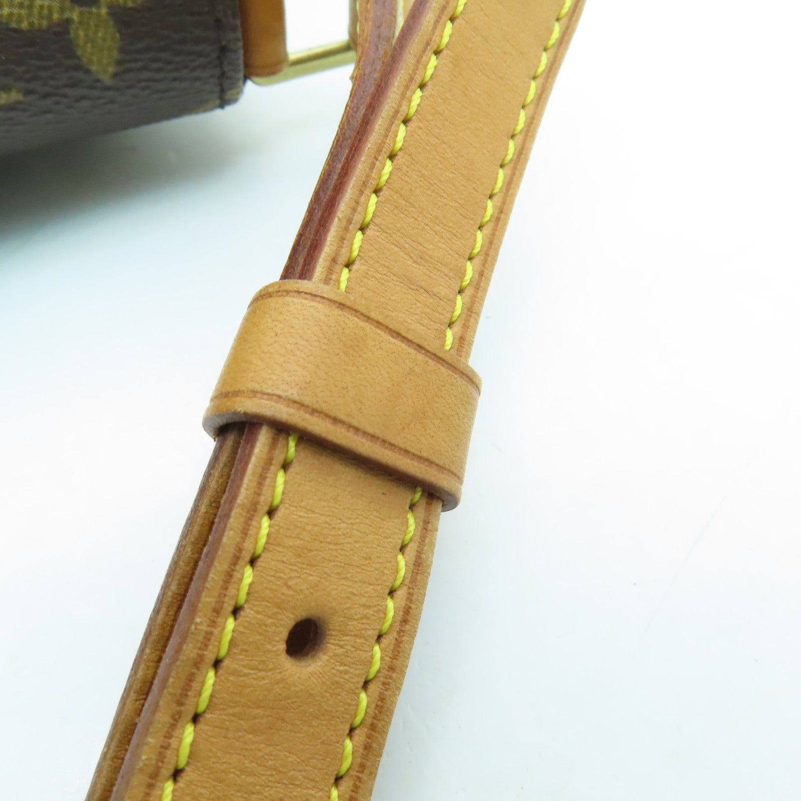 LOUIS VUITTON Monogram Musette Tango Gold Buckle Shoulder Bag Brown
