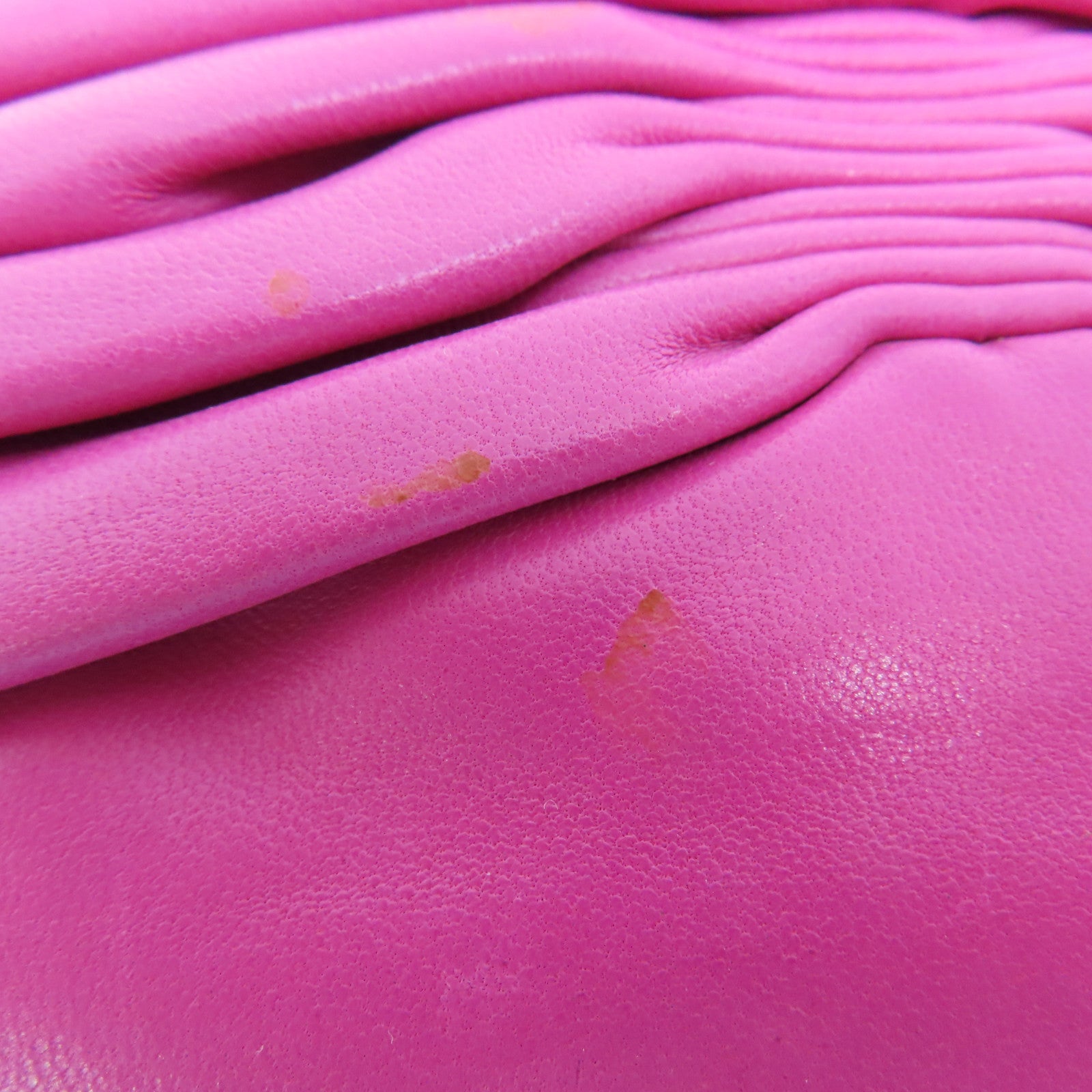 Miu Miu Cowhide Leather Pouch Gold Buckle Clutch Pink