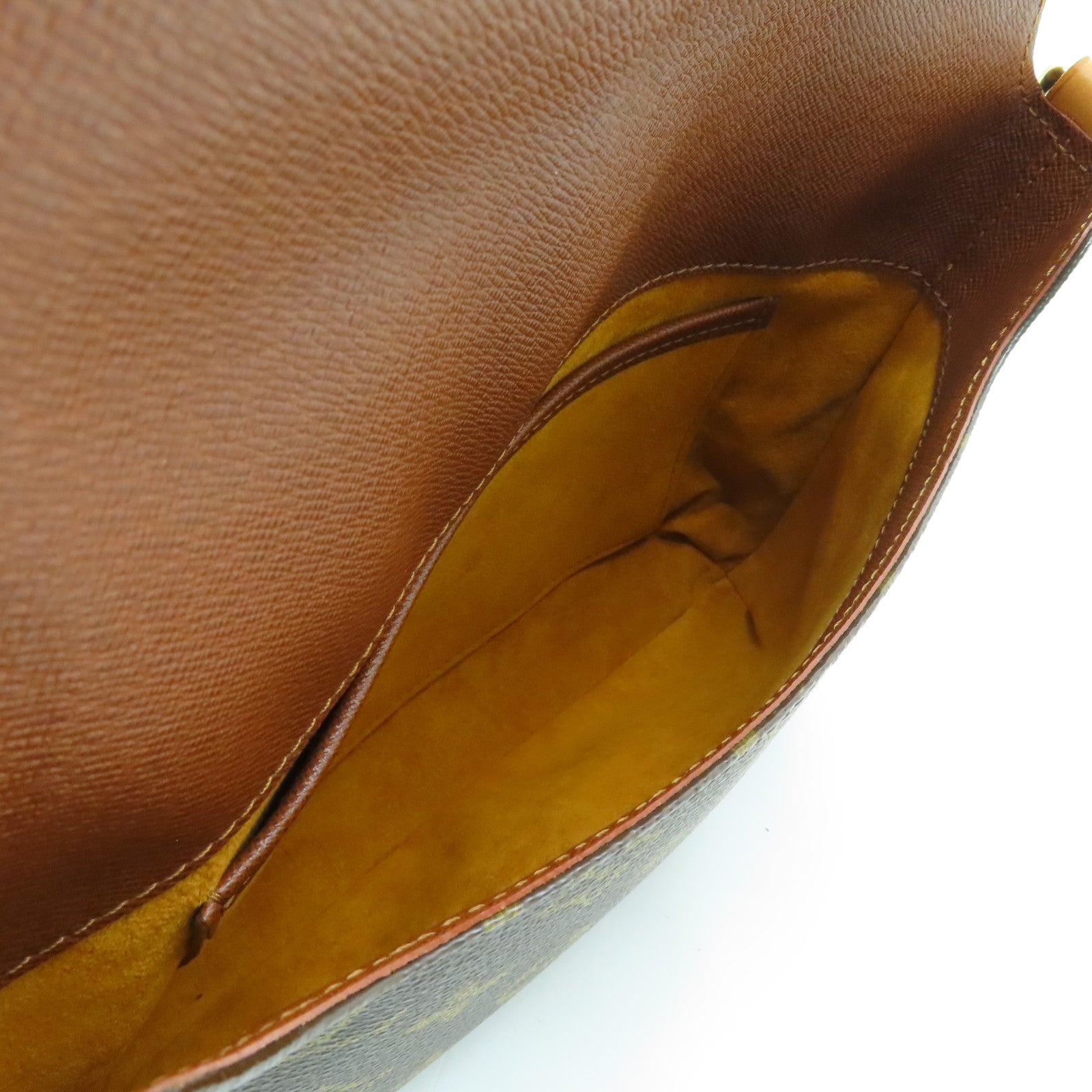 LOUIS VUITTON Monogram Musette Tango Gold Buckle Shoulder Bag Brown