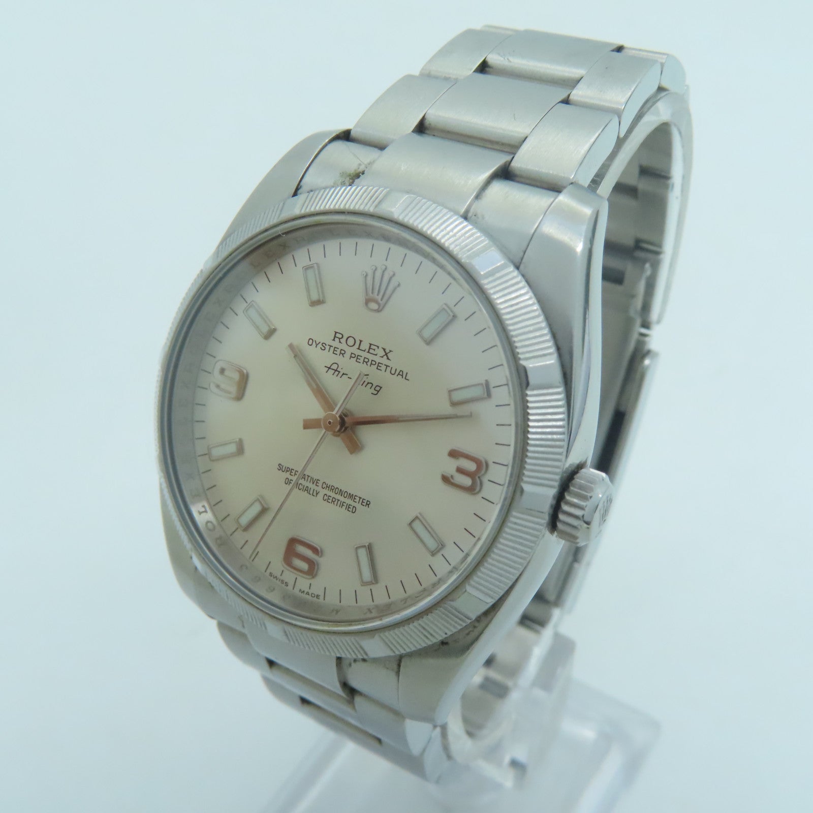 ROLEX Air king不锈钢手表自动机芯银色