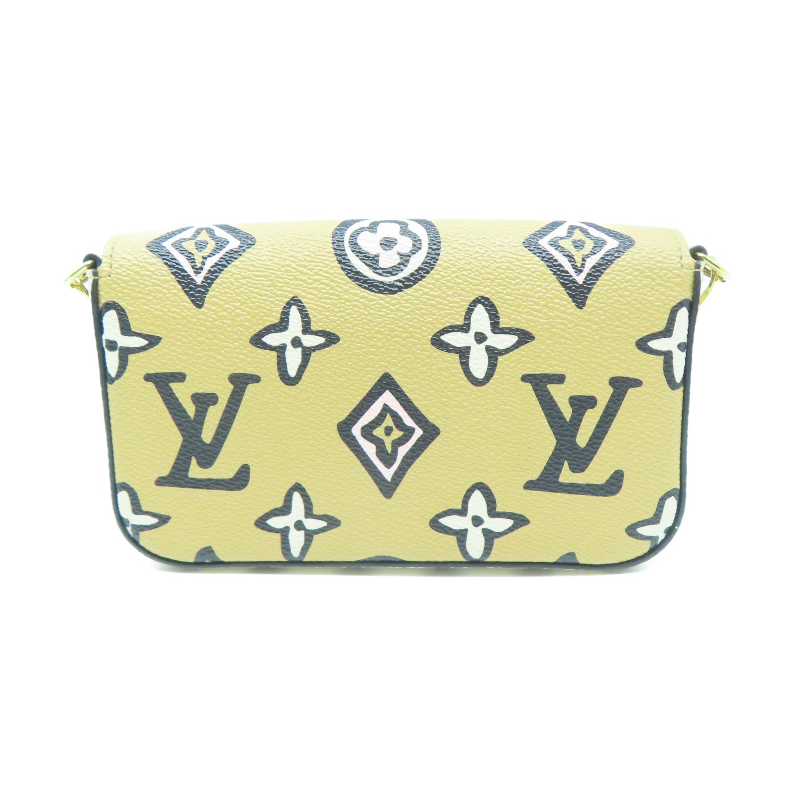 LOUIS VUITTON 【激減優惠】Monogram Felicie Strap金扣肩背袋棕色