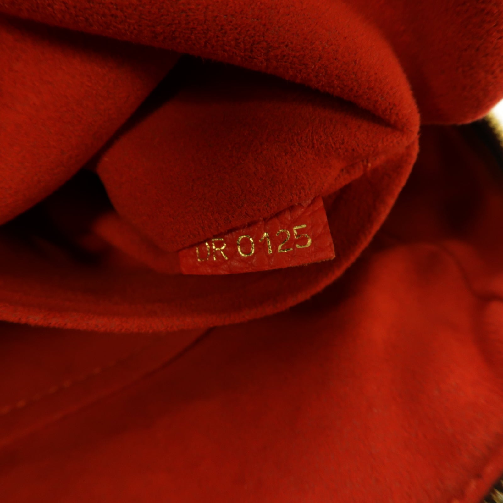 LOUIS VUITTON Monogram Retiro金扣手挽袋棕色紅色