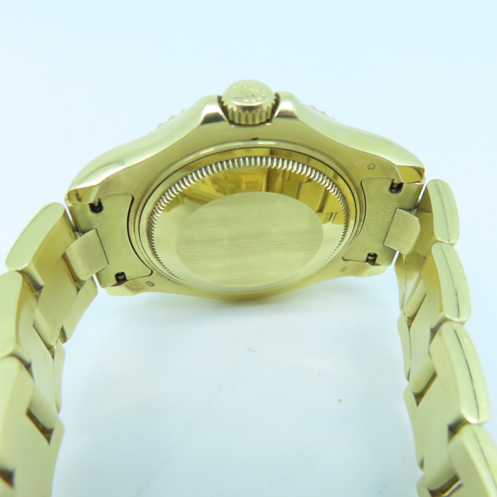 ROLEX Yacht Master 35mm 18K Yellow Gold Watch Automatic Movement Blue