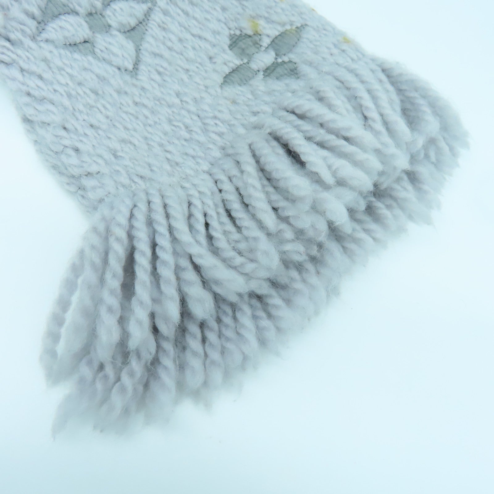 LOUIS VUITTON Wool Scarf Scarf Gray