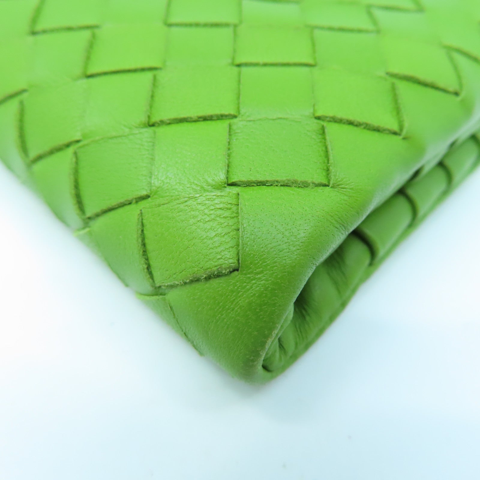 BOTTEGA VENETA Textured Leather Long Wallet Long Wallet Green