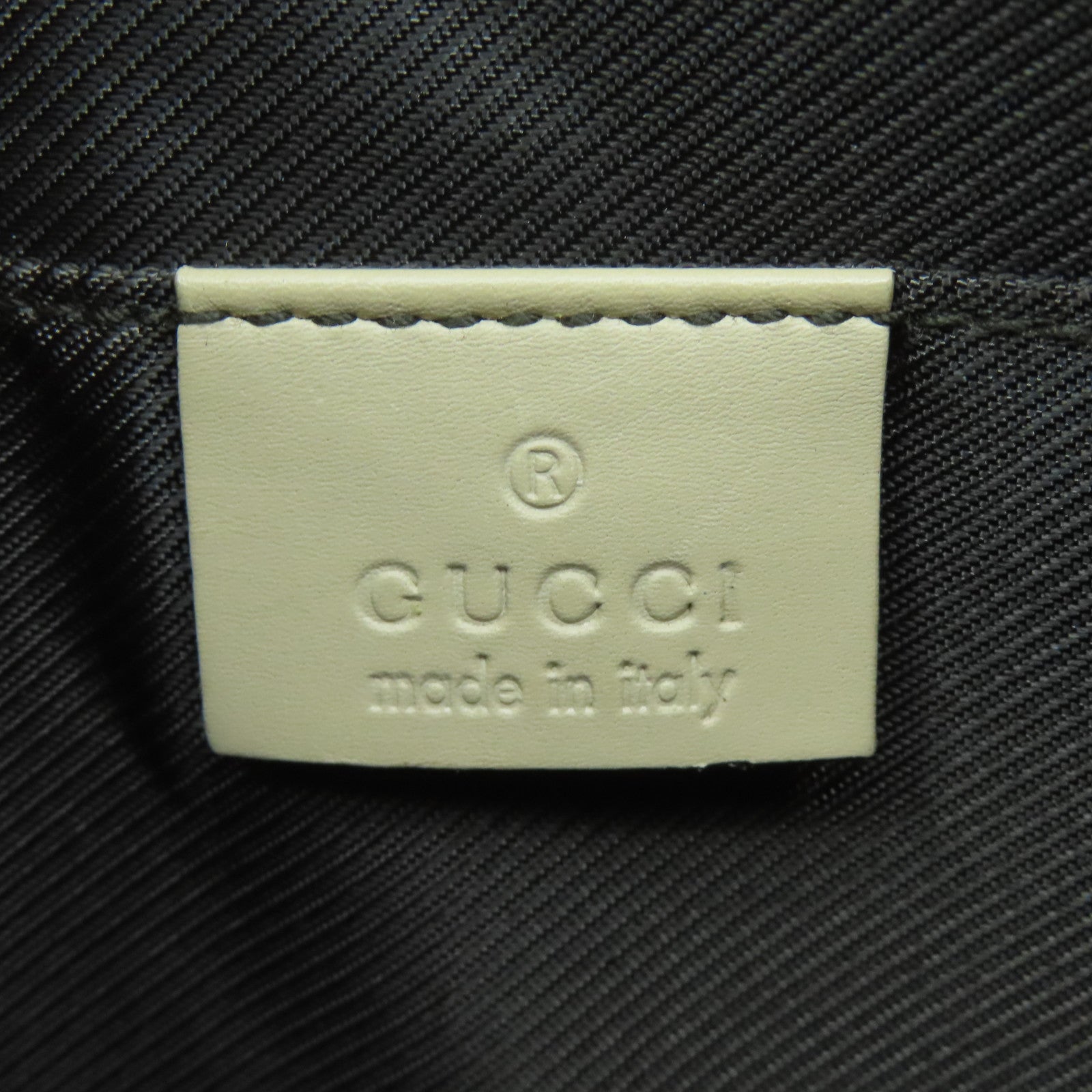 GUCCI 帆布Shoulder Bag銀扣肩背袋米色