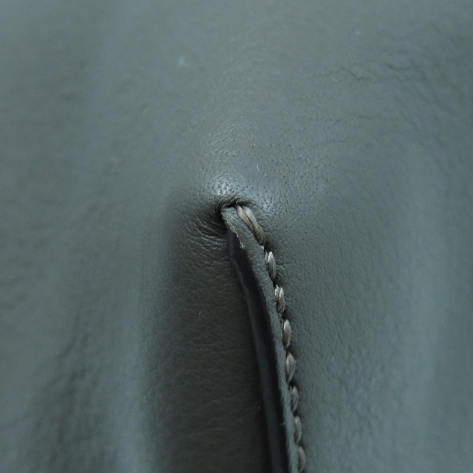 FENDI Leather By The Way Silver Buckle Shoulder Bag Gray